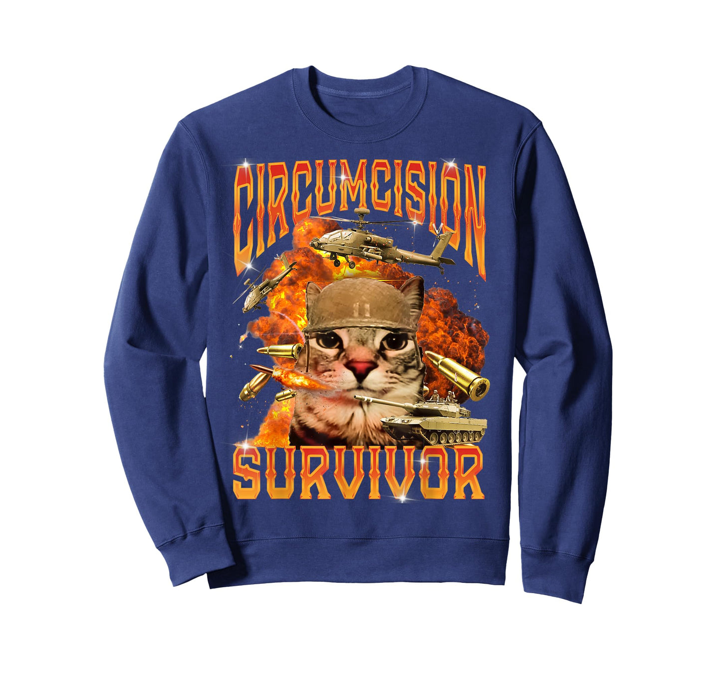Circumcision Survivor Cat Meme Funny T-Shirt