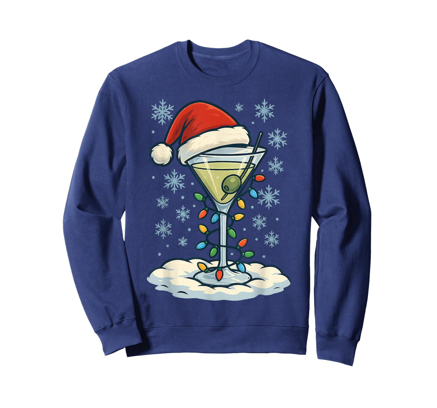 Fun Christmas Lights Wrapped On Dirty Dry Martini Lover T-Shirt