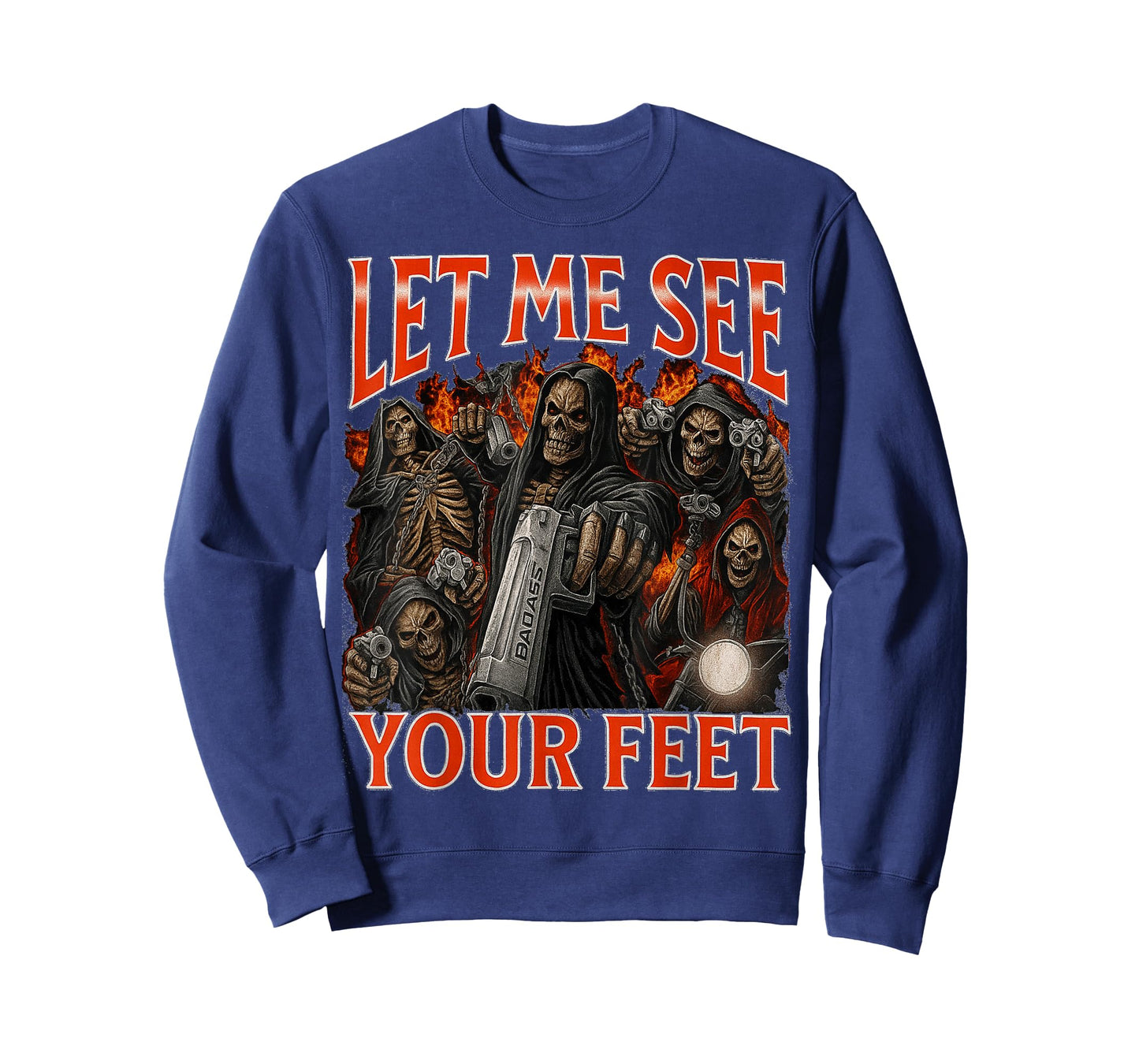 Let me See Your feet Funny Retro Grim Reaper Meme Joke T-Shirt