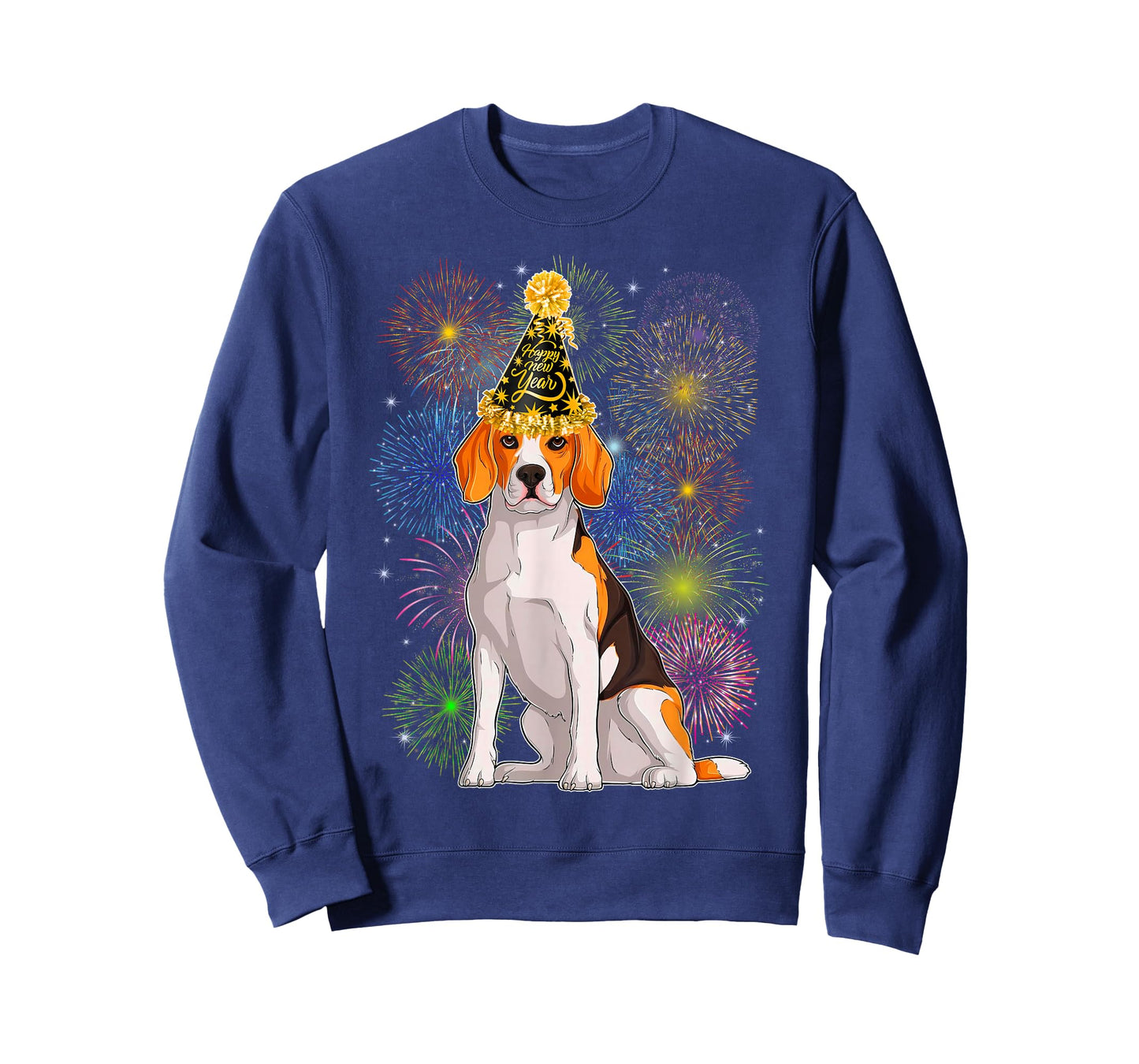 Happy New Year 2026 Beagle Dog Party Hat New Years Eve Party T-Shirt