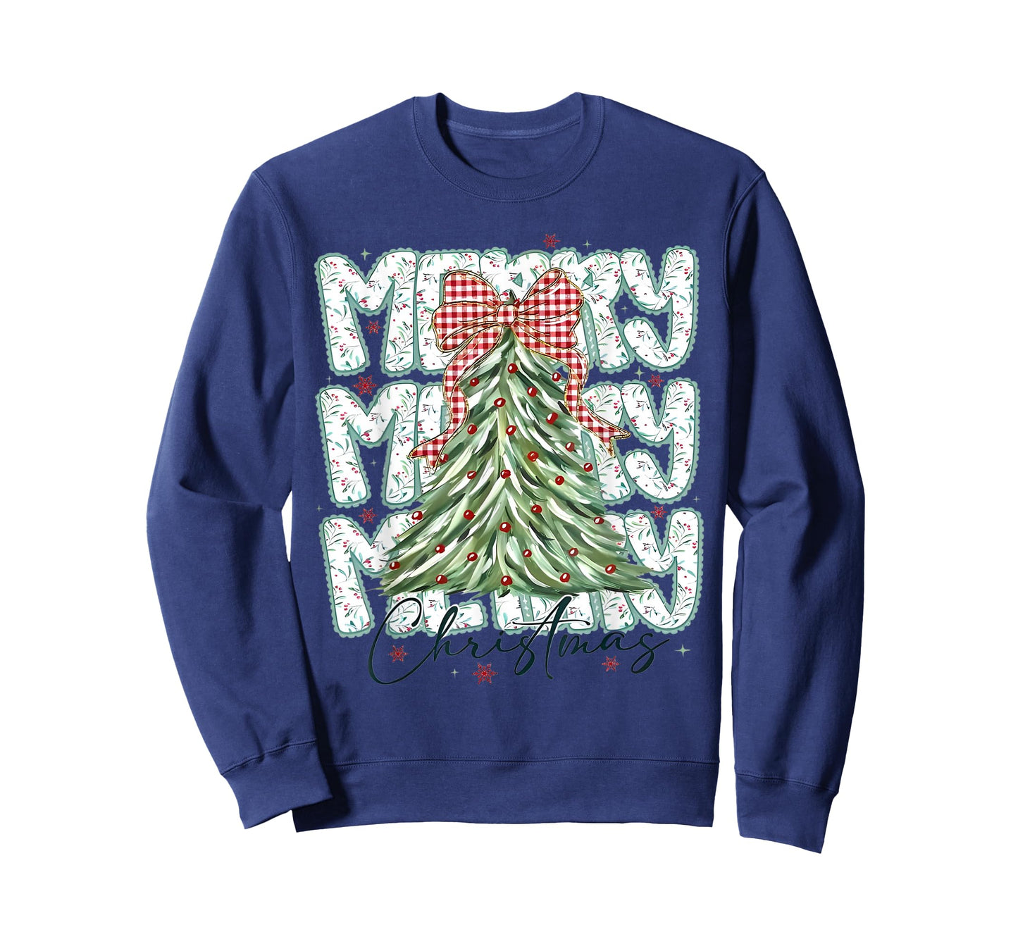 Merry Christmas Coquette Bow Tree Xmas T-Shirt