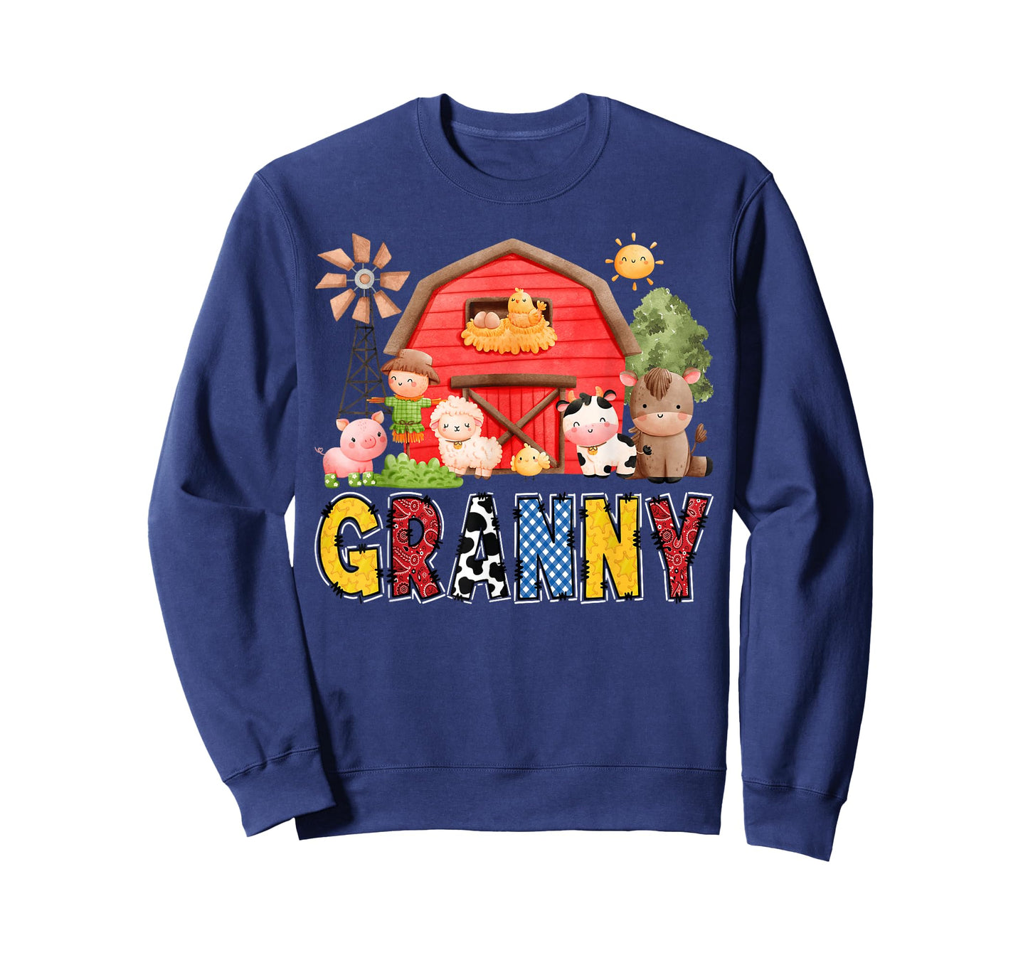 Granny Red Farm Cow Birthday Boy Matching Family Party T-Shirt