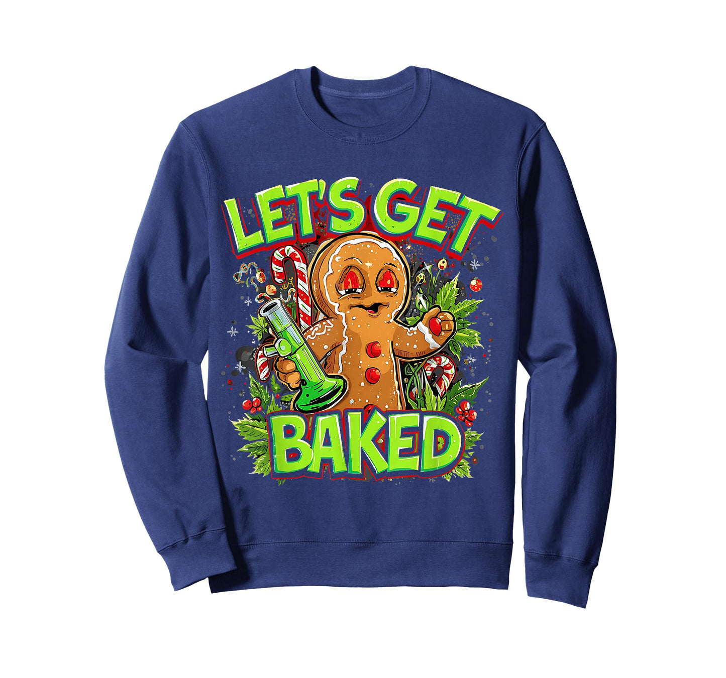Let’s Get Baked Funny Gingerbread Christmas Design T-Shirt