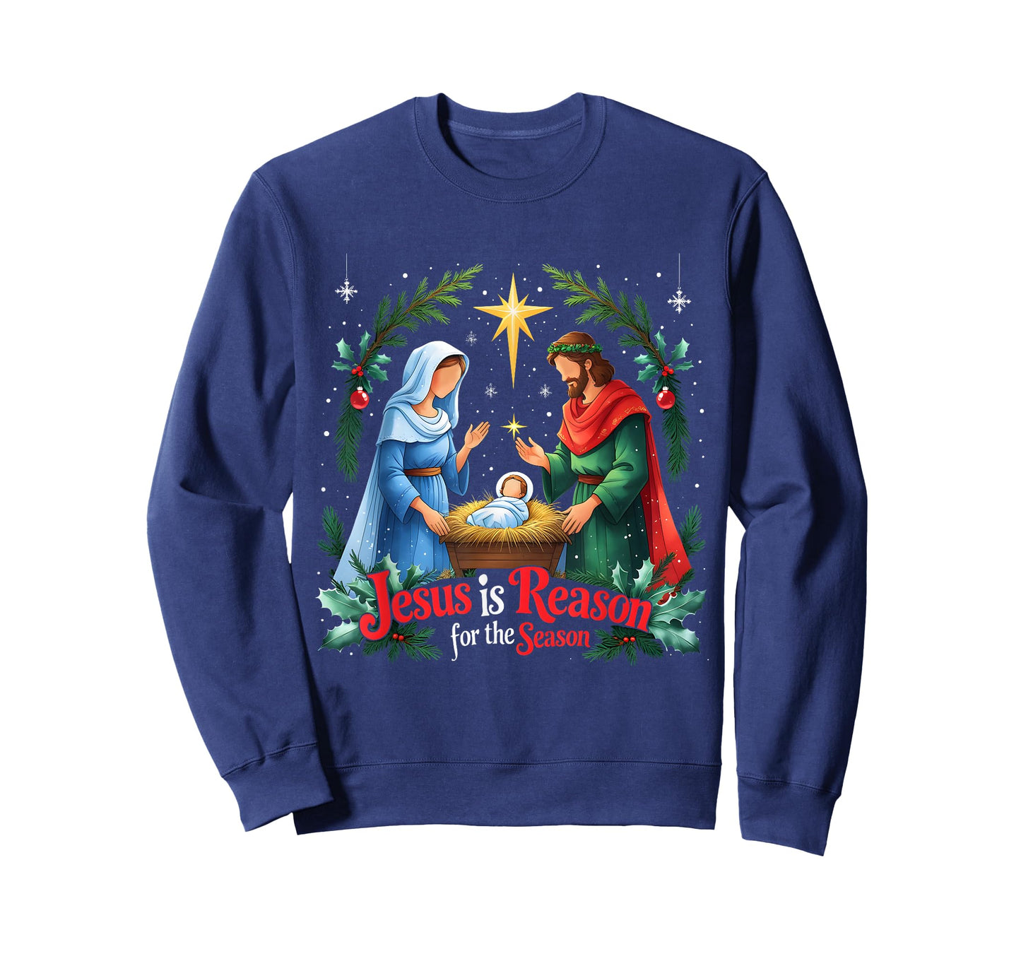 Jesus Reason for The Season Nativity Christmas Design T-Shirt
