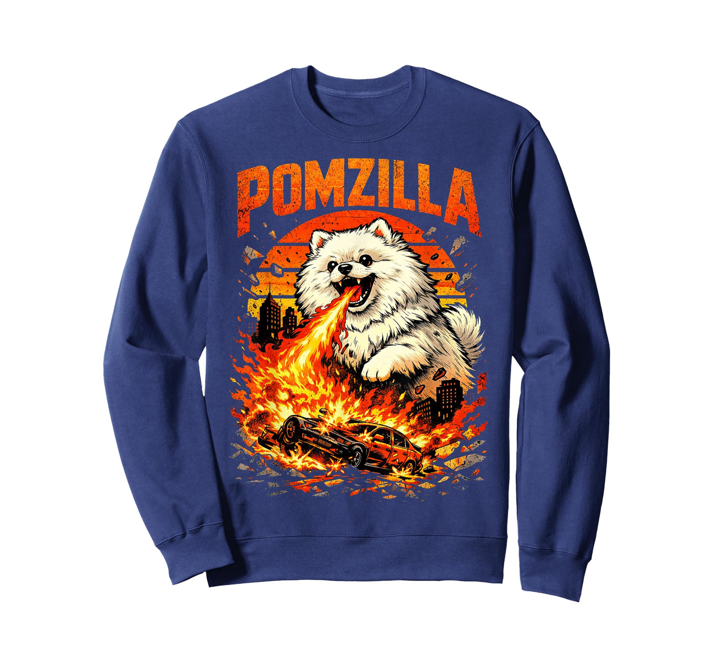 Pomzilla Pomeranian Dog Lover Vintage Monster Pom Dog T-Shirt