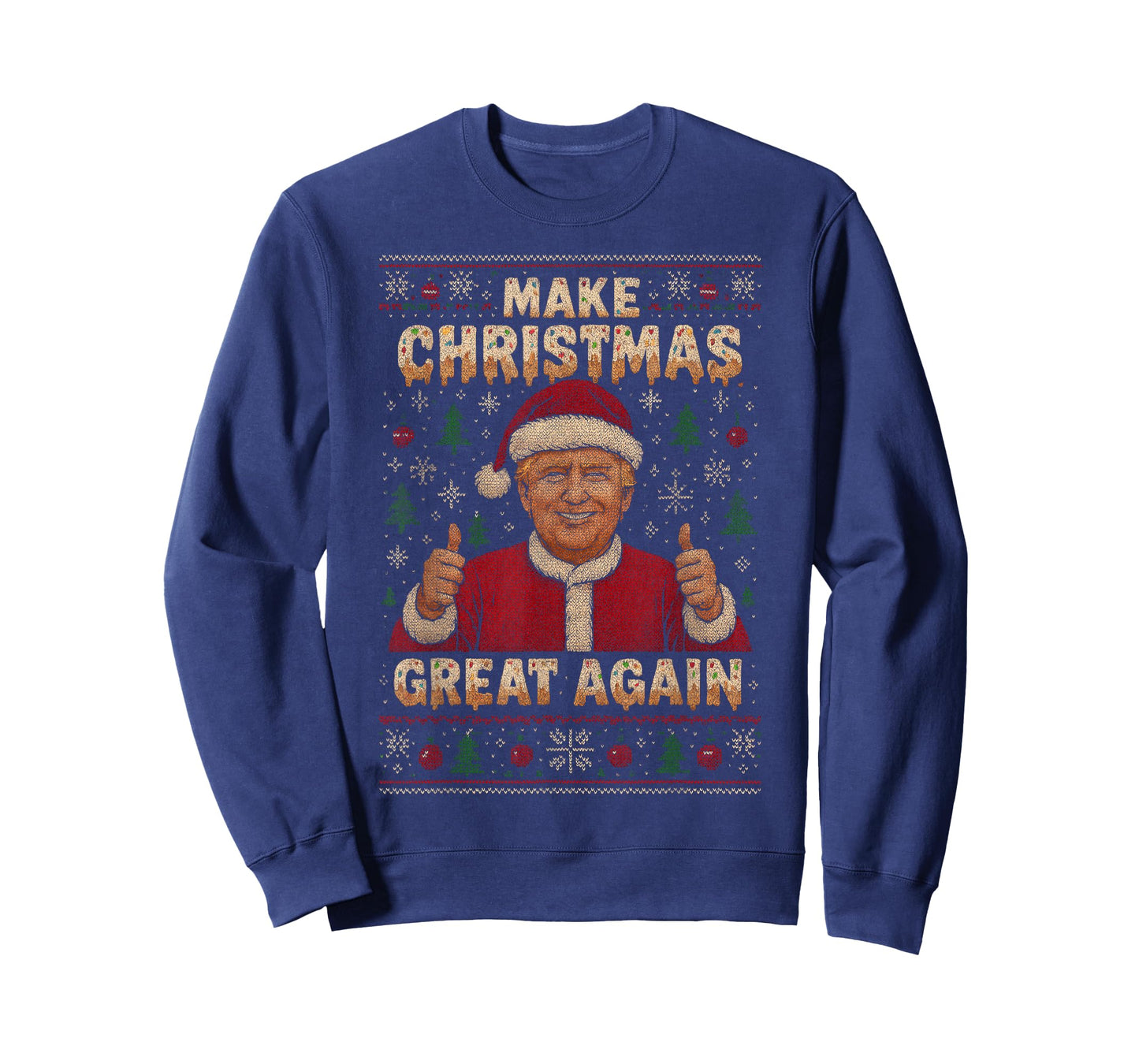 Make Christmas Great Again Ice Cream Drip Funny Ugly Sweater T-Shirt