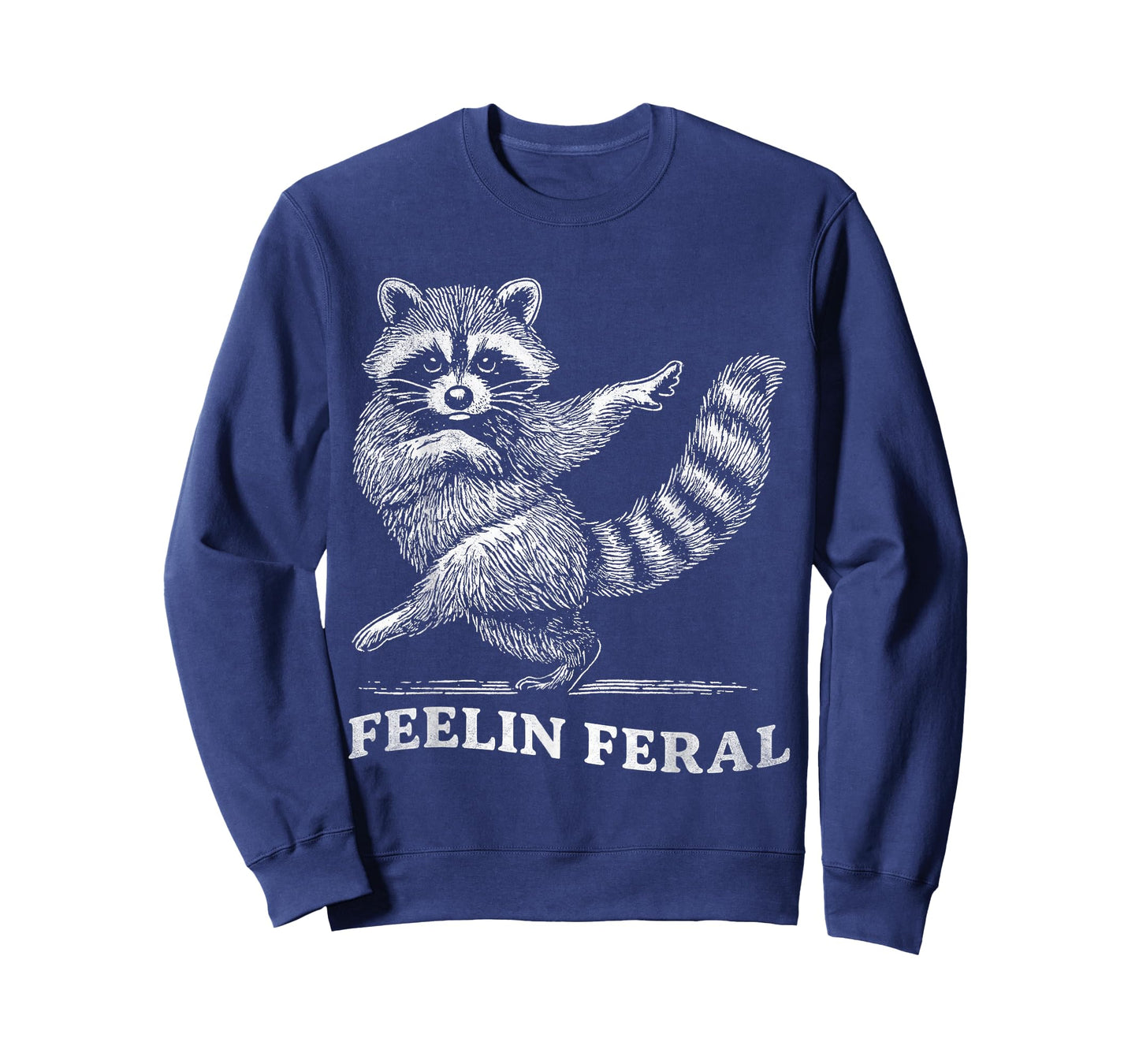 Feeling Feral Funny Raccoon Vintage Ironic Humor Gifts T-Shirt