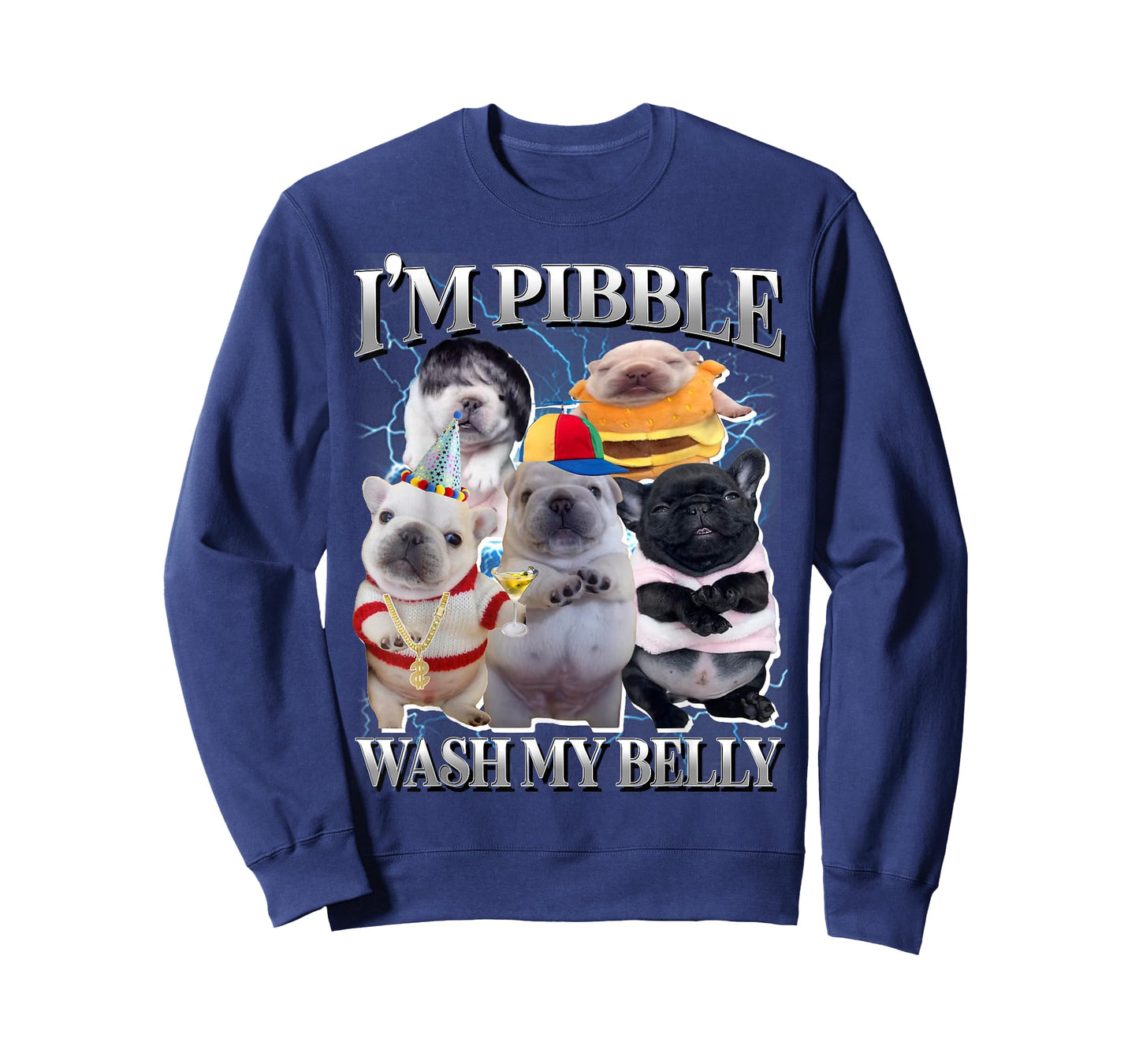 Funny Pibble Dog Meme Brainrot Wash My Belly T-Shirt