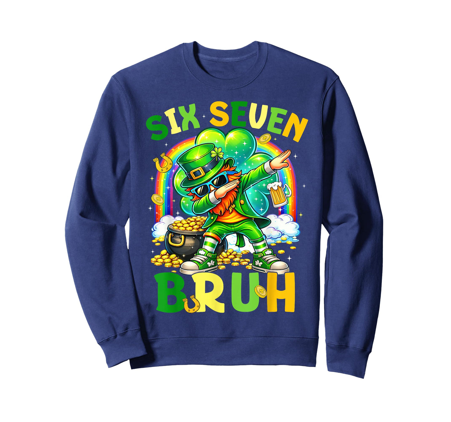 St Patrick's Day Six Seven 67 Bruh Meme Dabbing Leprechaun T-Shirt