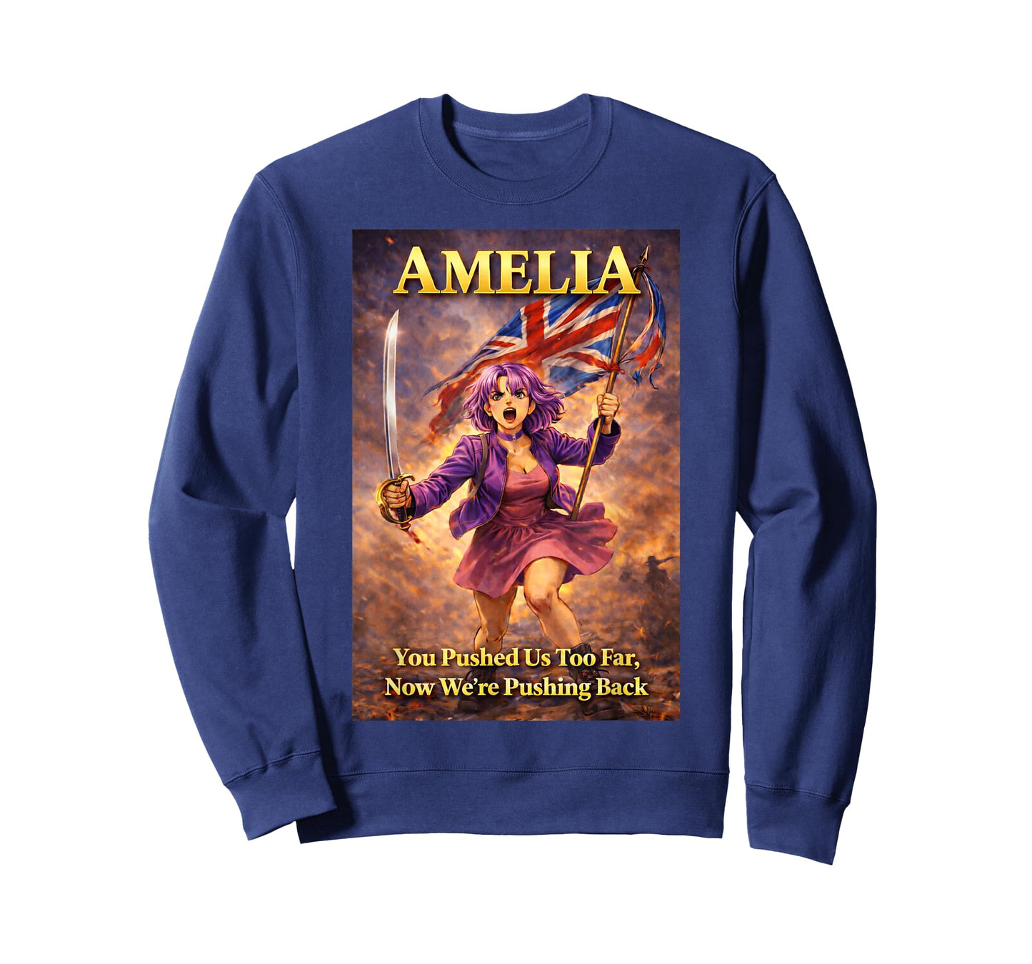 We are All Amelia Vintage UK Union Jack British England T-Shirt