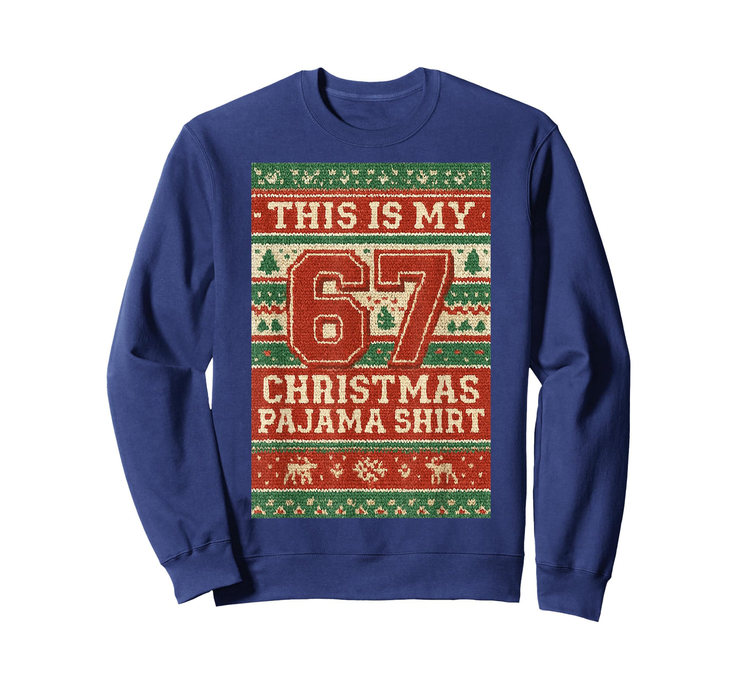 Six Seven 67 Meme 6 7 Holiday Christmas Pajamas Brain Rot T-Shirt
