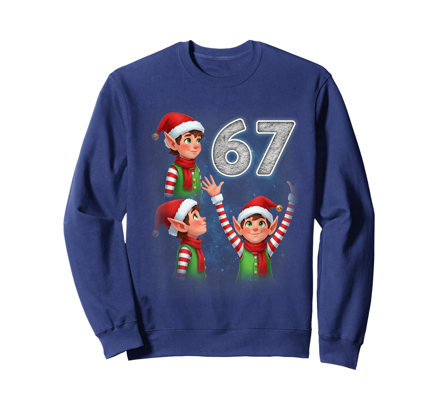 67 Meme ELF Howling at The Moon Parody Funny Christmas T-Shirt