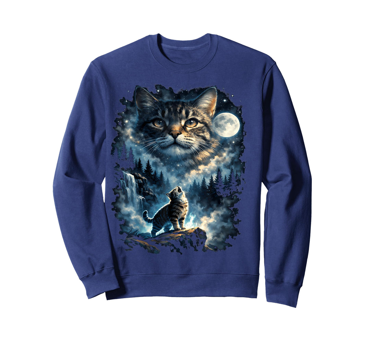 Cat Howling At Moon T-Shirt