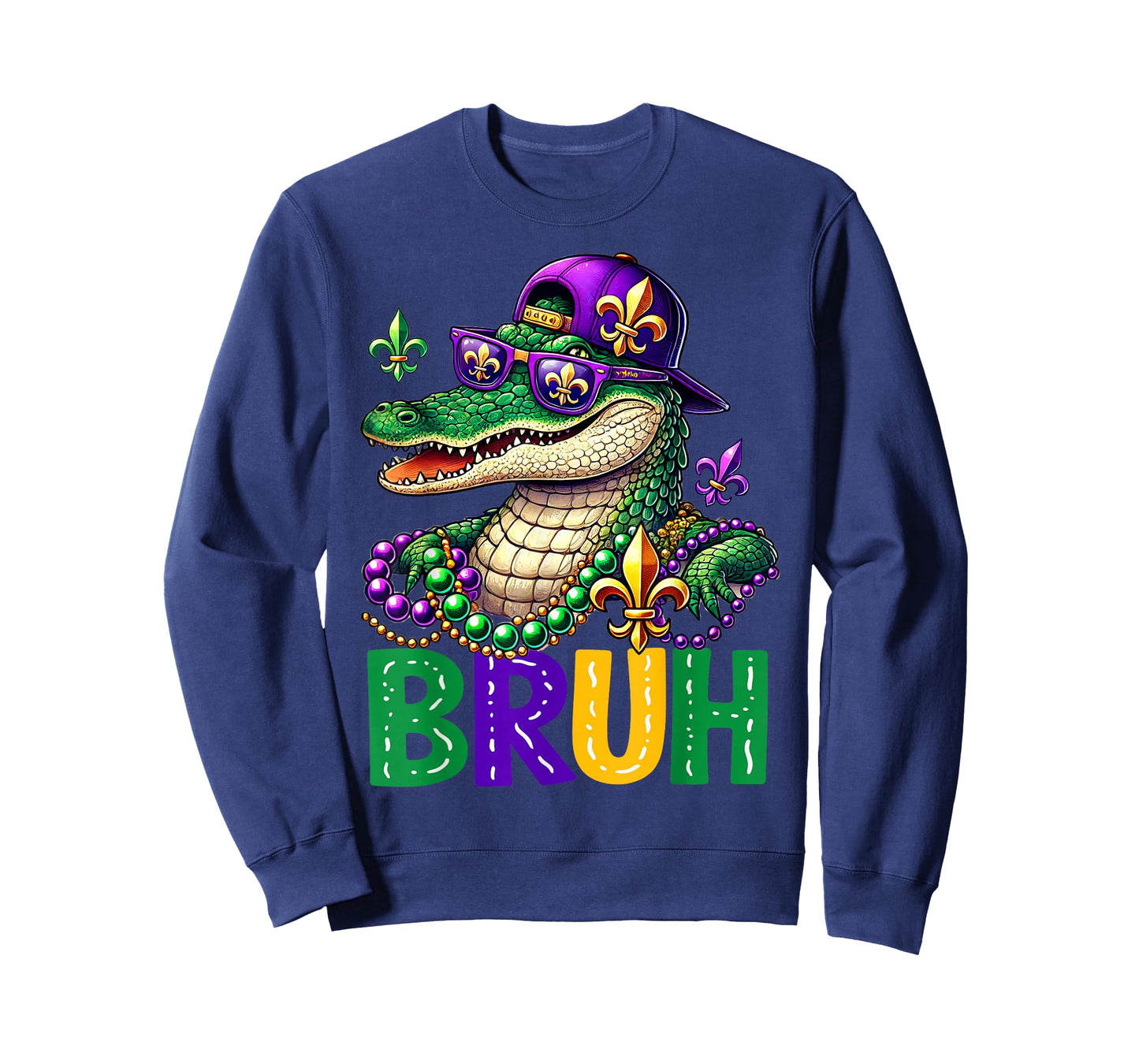 Mardigator Alligator Bruh Mardi Gras Costume Teens Boys Kids T-Shirt