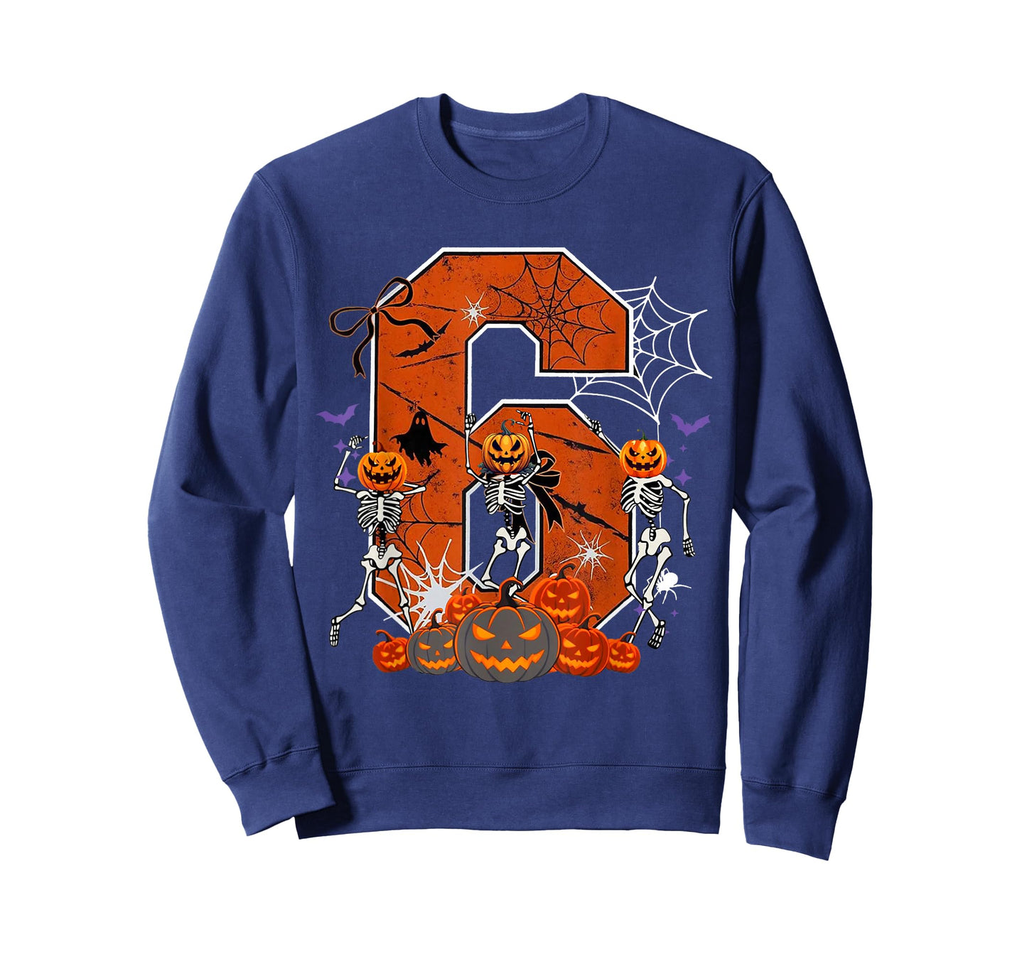 Number 6 Six Seven Meme 6 7 Halloween Dancing Skeleton Women T-Shirt