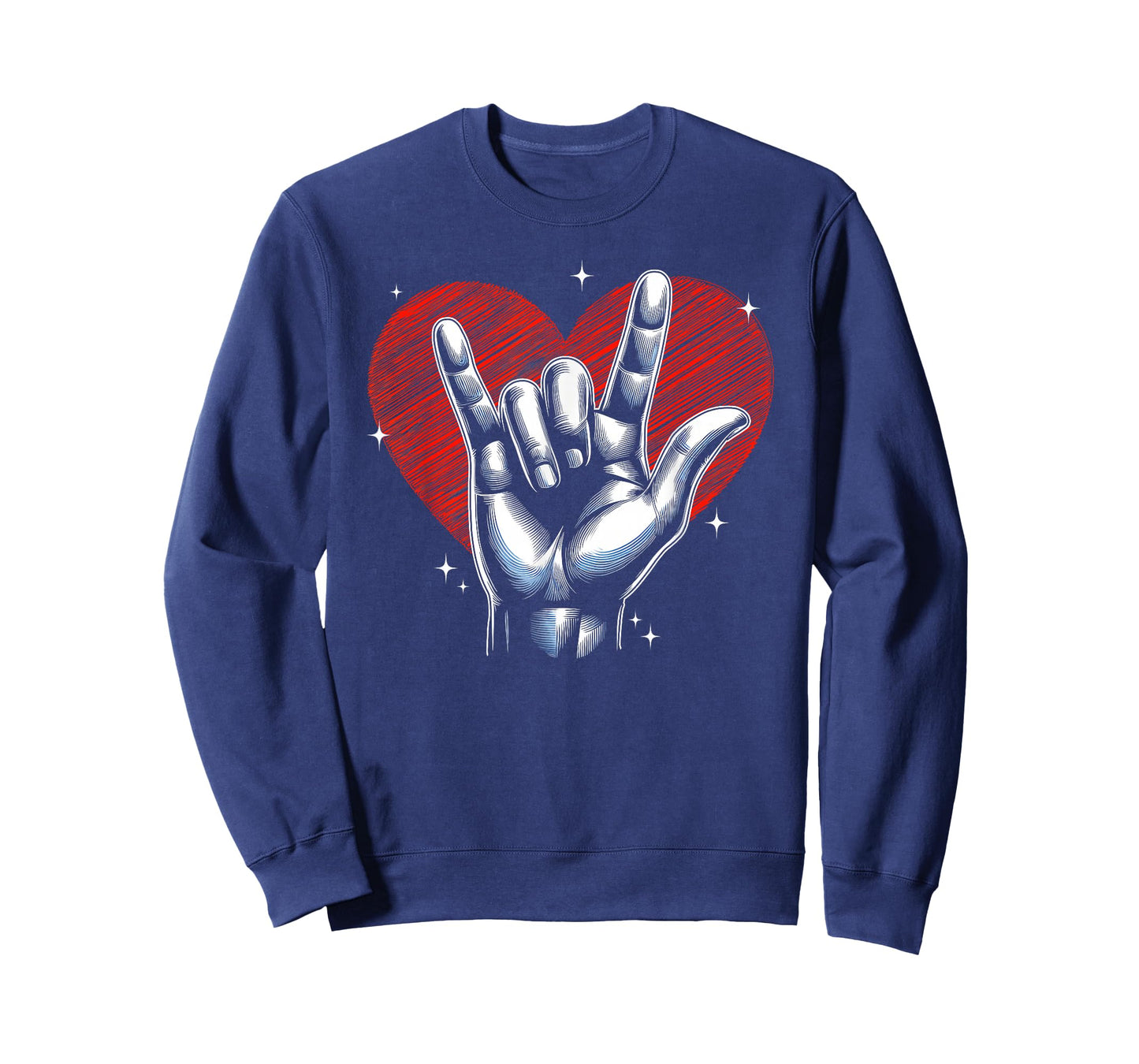 I Love You Hand Sign ASL Heart Women Kids Men Valentine T-Shirt