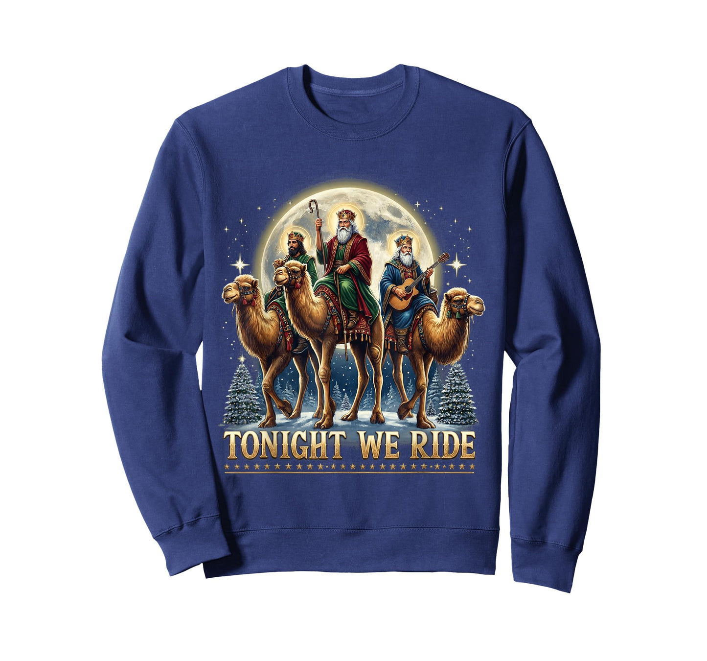 Tonight We re Ride Christmas 3 Wise Men Xmas Jesus Camel T-Shirt