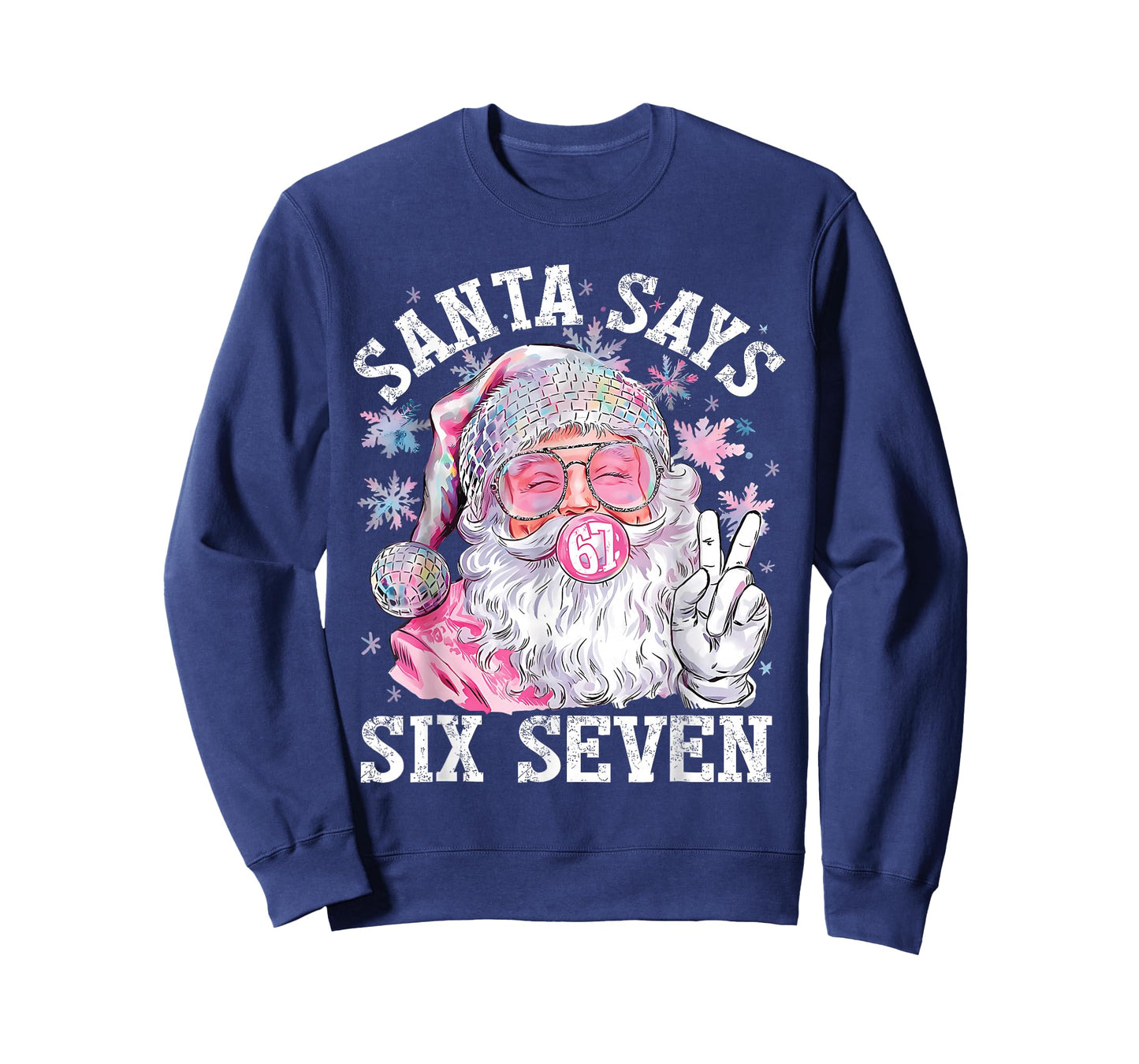 Funny Santa Says Six Seven Christmas 67 Meme Xmas Boys Girls T-Shirt