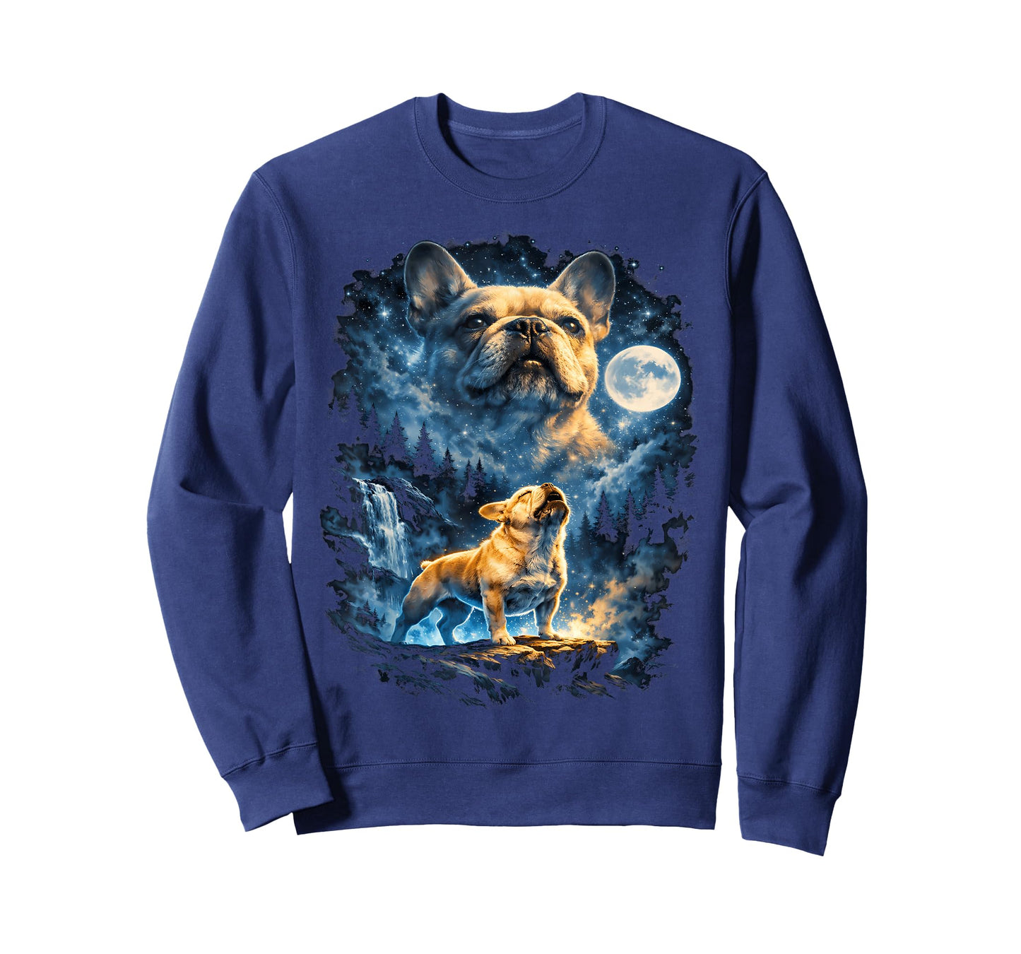 Frenchie Howling At The Moon T-Shirt