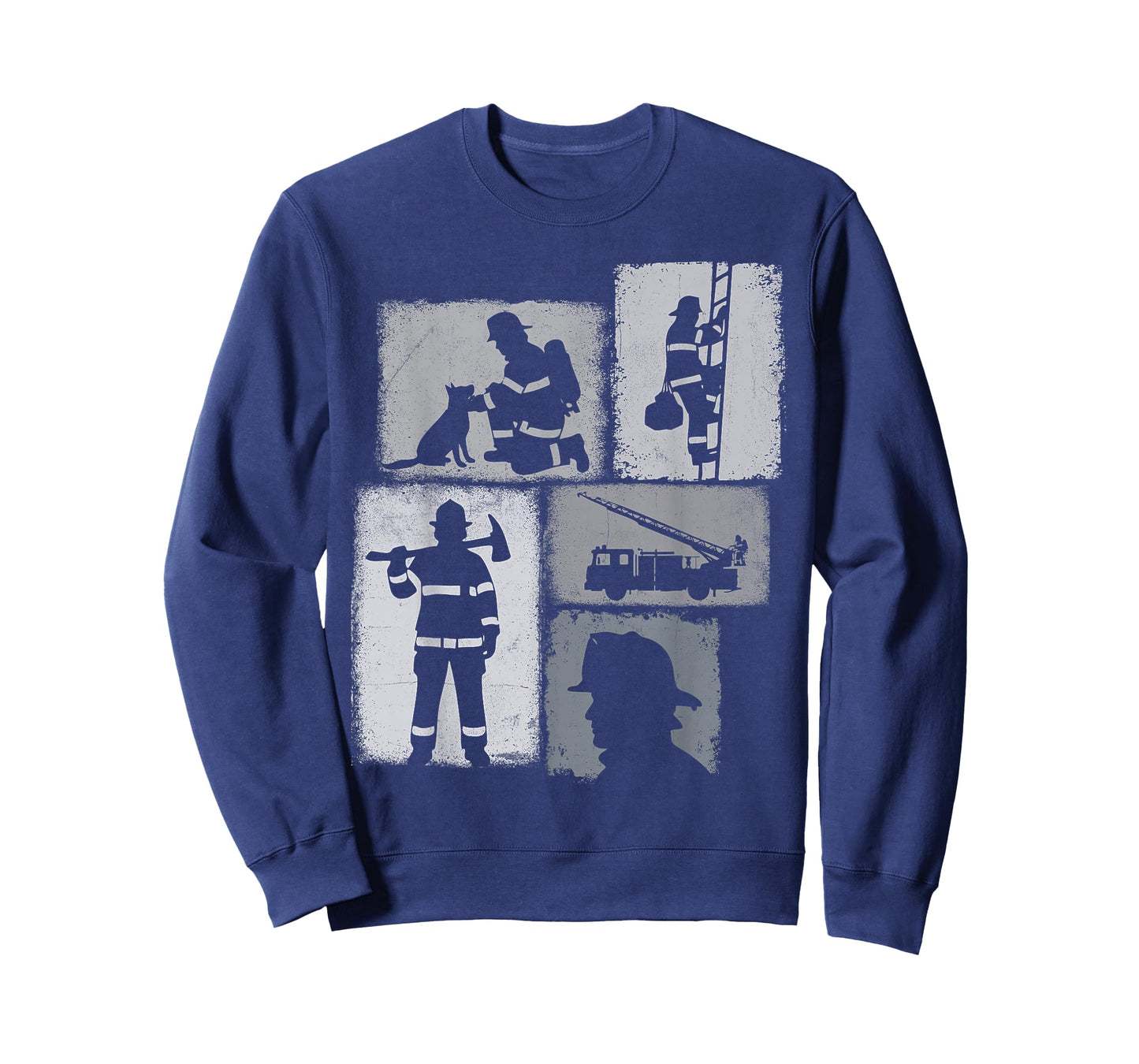 Firefighter Vintage Collage Fireman Men Hero T-Shirt