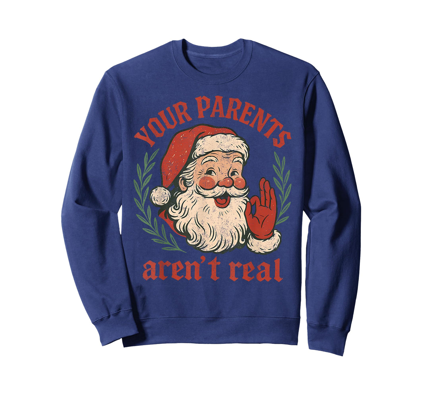Vintage Your Parents aren't Real Funny Santa Christmas T-Shirt