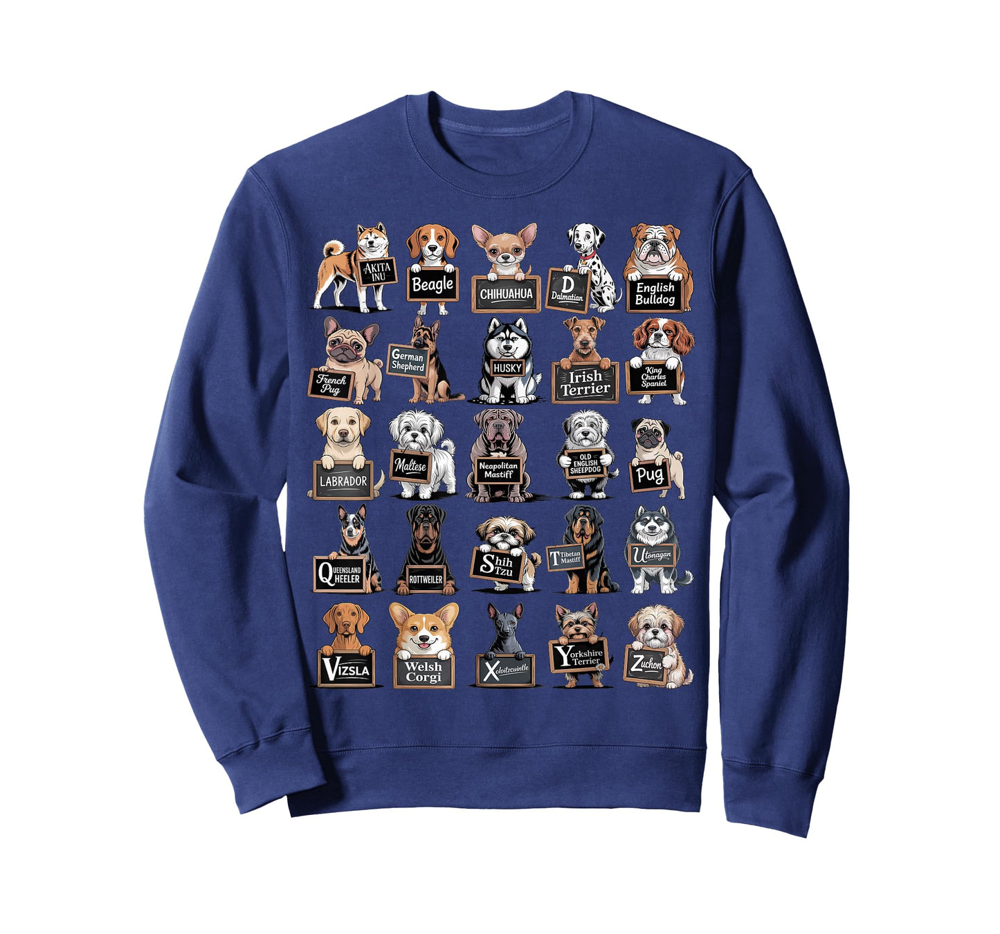 ABC Dog Breeds T-Shirt - Alphabet Dogs Educational Learning T-Shirt