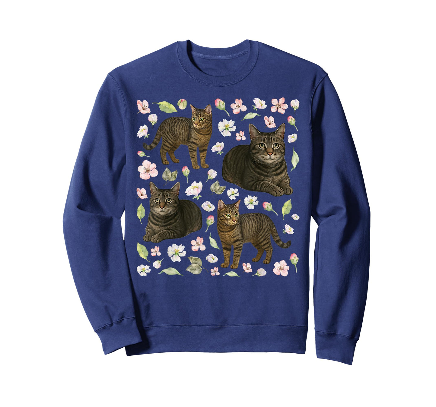 Gray Tabby Cat Owner Flowers Grey Tabby Cat Lover T-Shirt