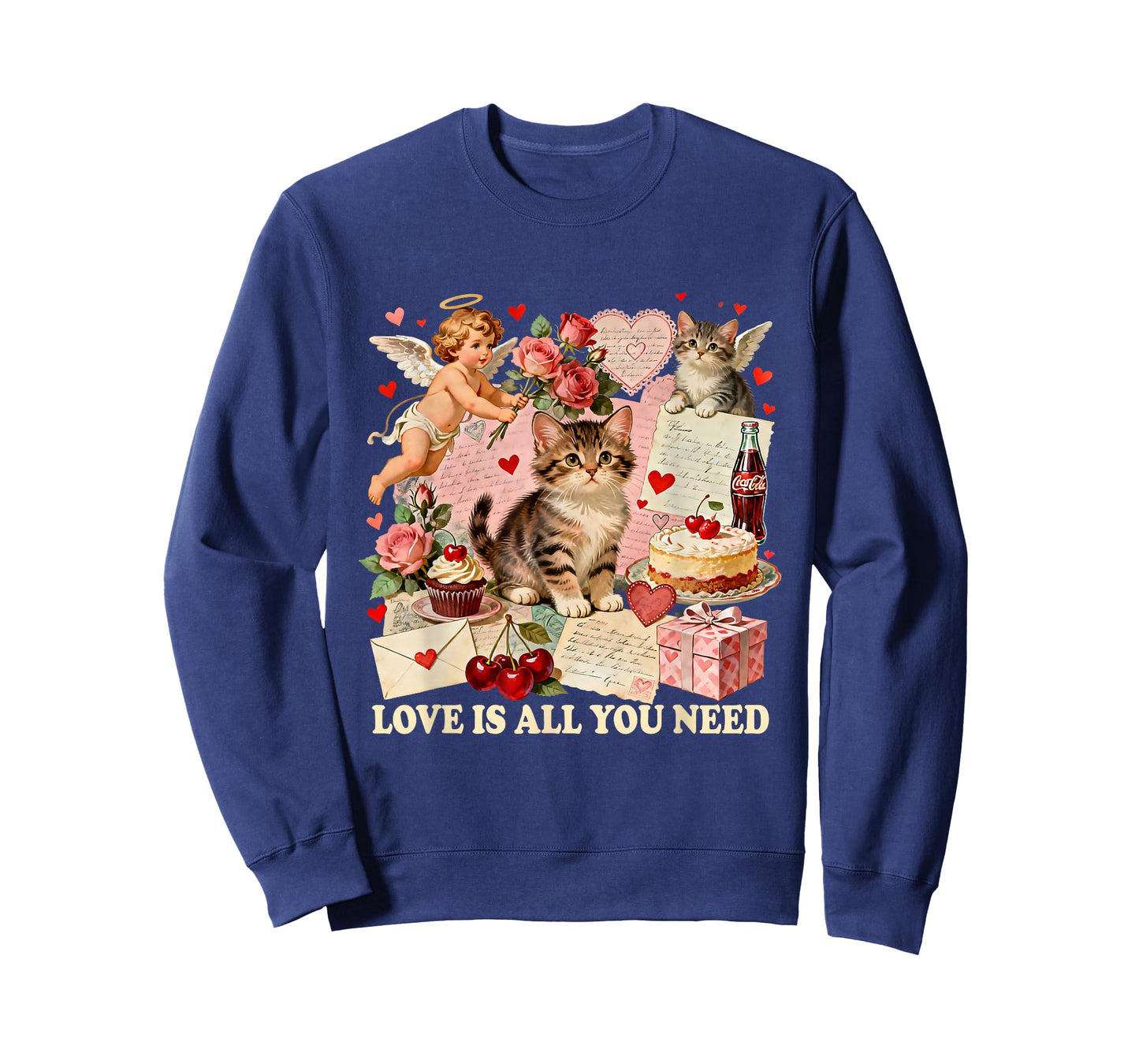 Love is All You Need Cute Valentine Cat Gift T-Shirt
