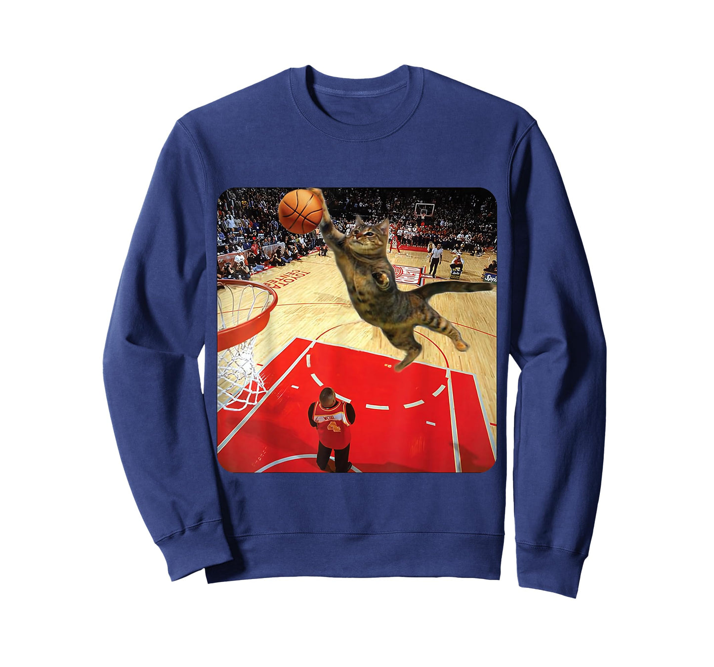 Vintage Funny Cat Dunking Basketball Meme Humor Cat Lovers T-Shirt