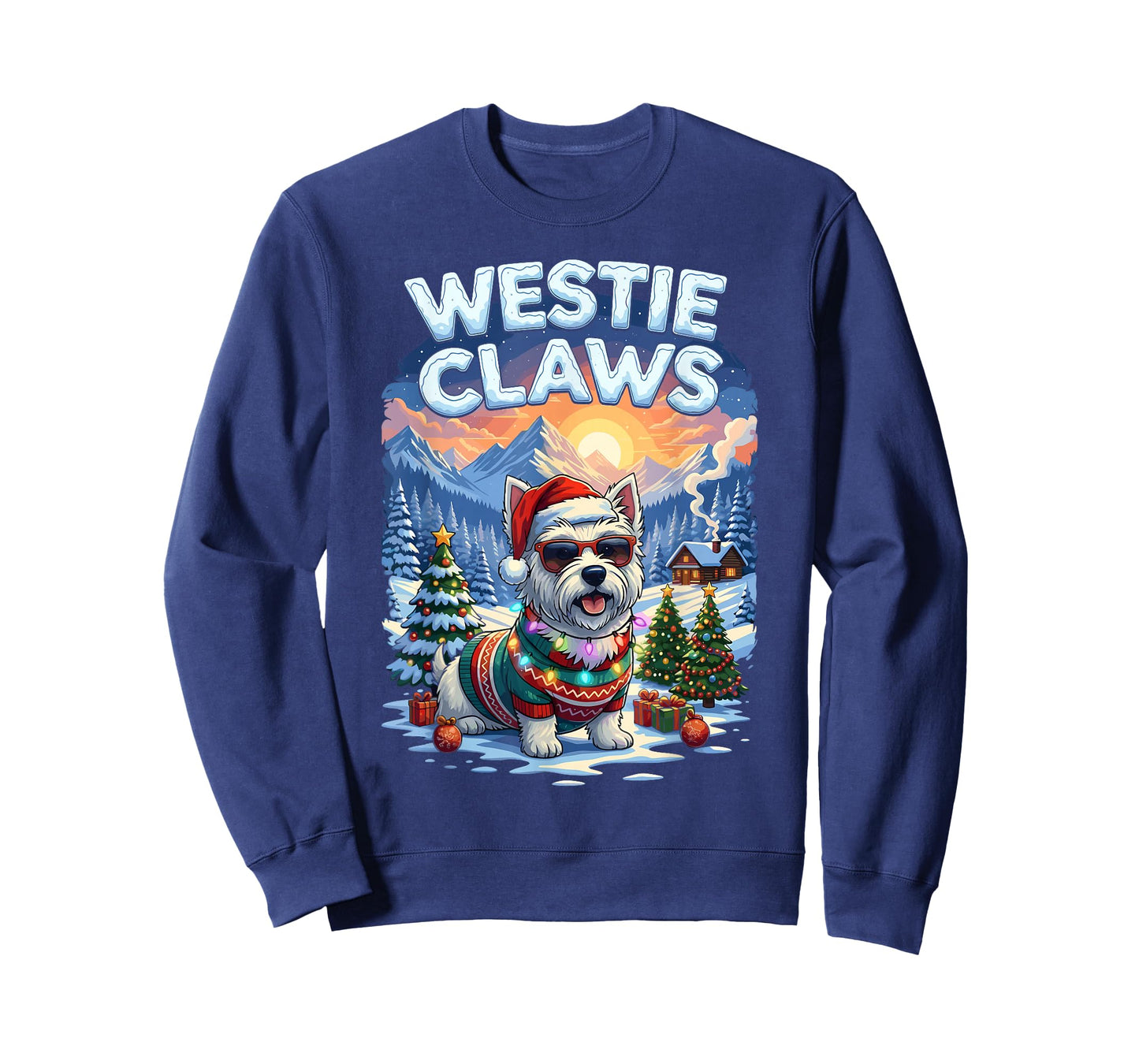 Christmas Santa Westie Claws Dog Owner West Highland Terrier T-Shirt
