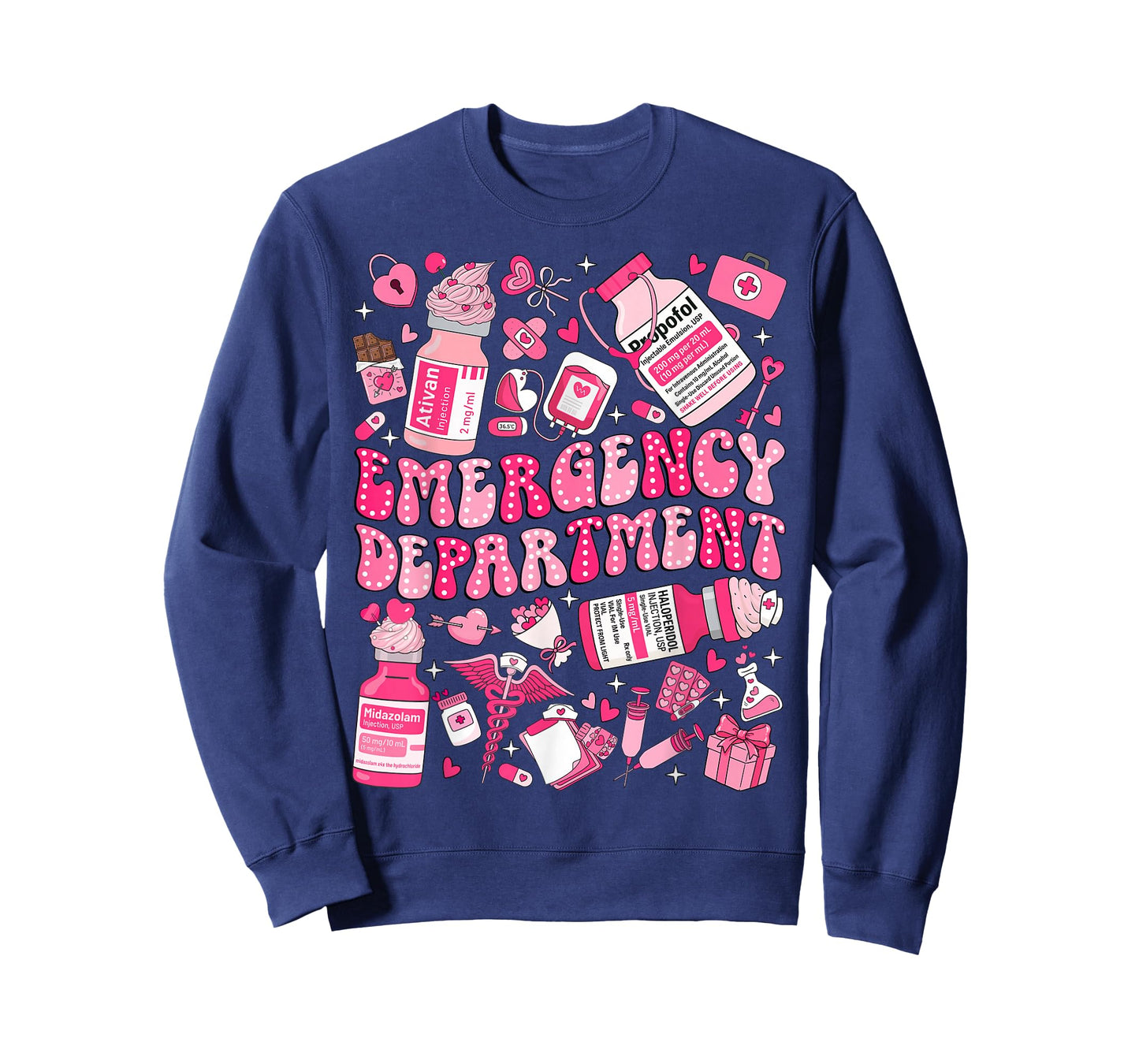 Retro Emergency Department ED ER Nurse Valentines Day Women T-Shirt
