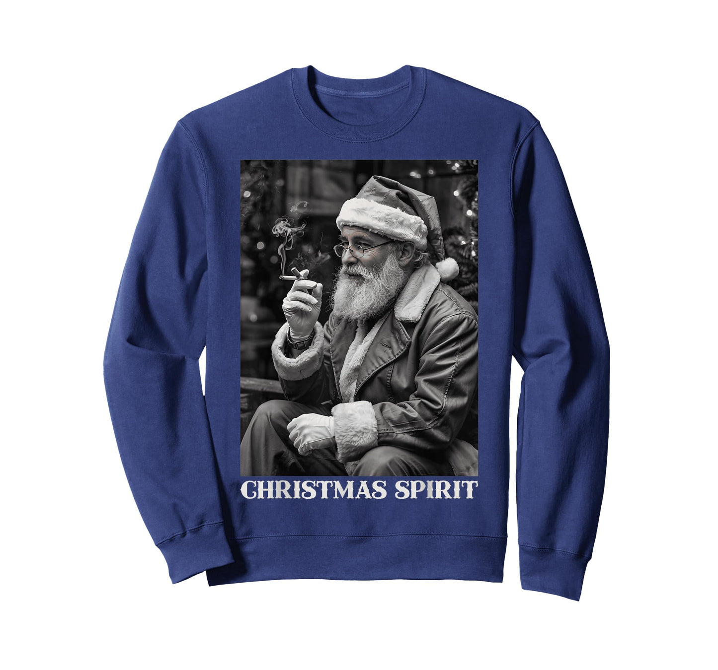 Retro Style Santa Claus Smoking Cigarette Christmas Spirit T-Shirt