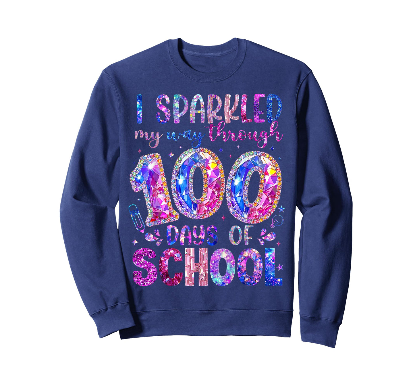 I Sparkler My Way Through 100 Days of School Student Teacher T-Shirt