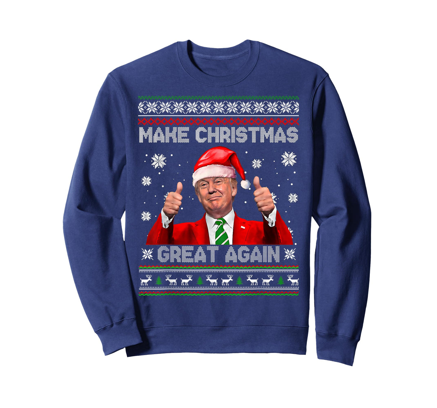Make Christmas Great Again with Hilarious Ugly Trump Pajamas T-Shirt
