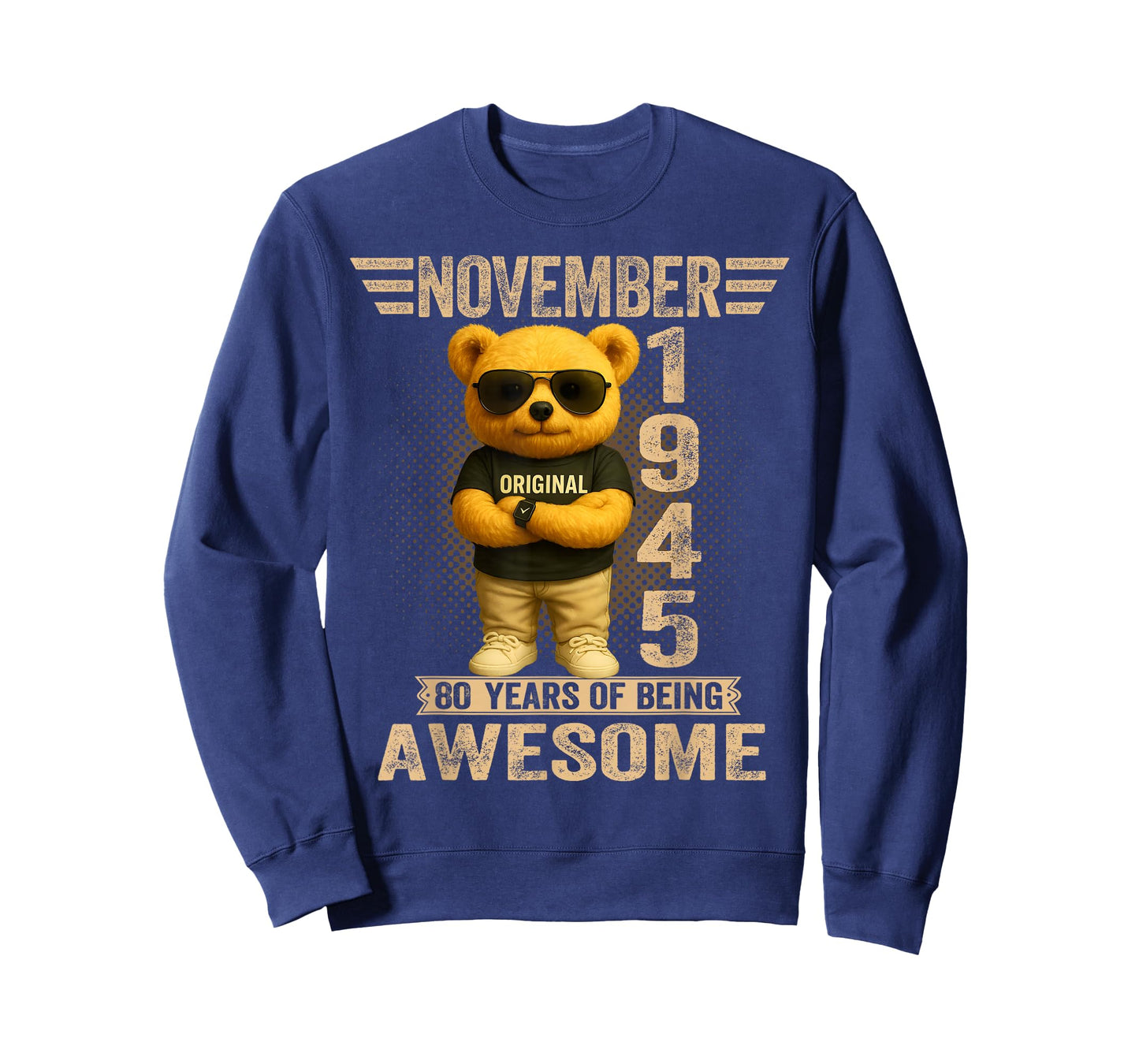 80 Year Old November 1945 Teddy Bear 80th Birthday Men Women T-Shirt
