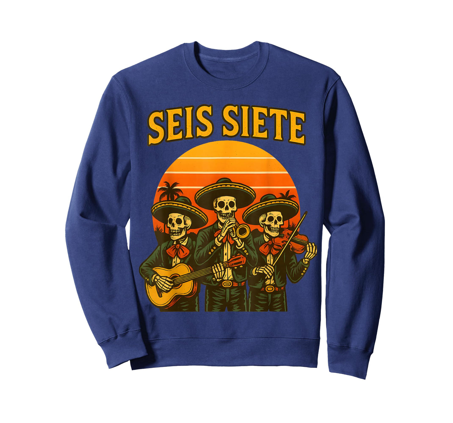 SEIS Siete Funny 67 Meme Mexican Los Muertos Calaveras T-Shirt