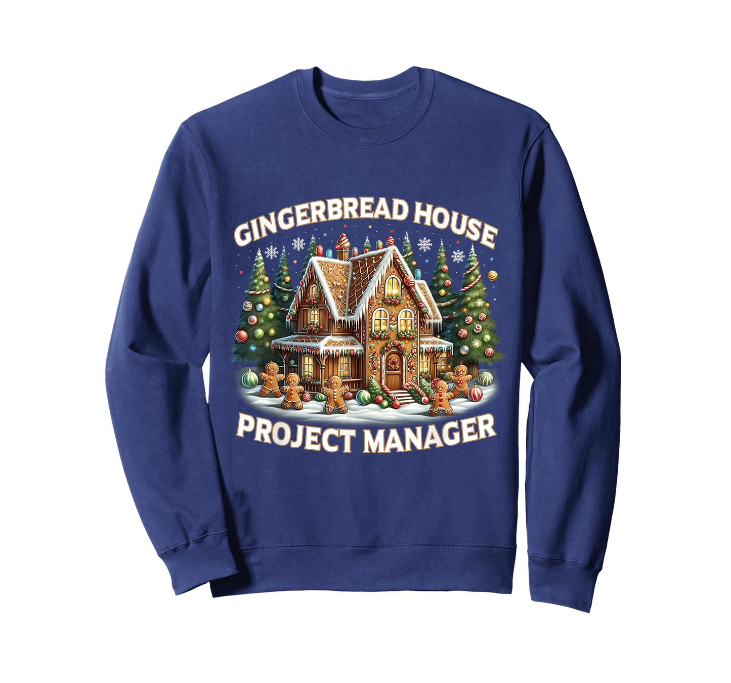 Gingerbread House Project Manager Funny Christmas T-Shirt