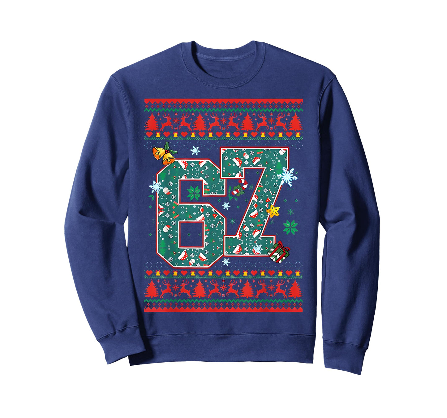 Retro 67 Six Seven Christmas Shirt Meme T-Shirt
