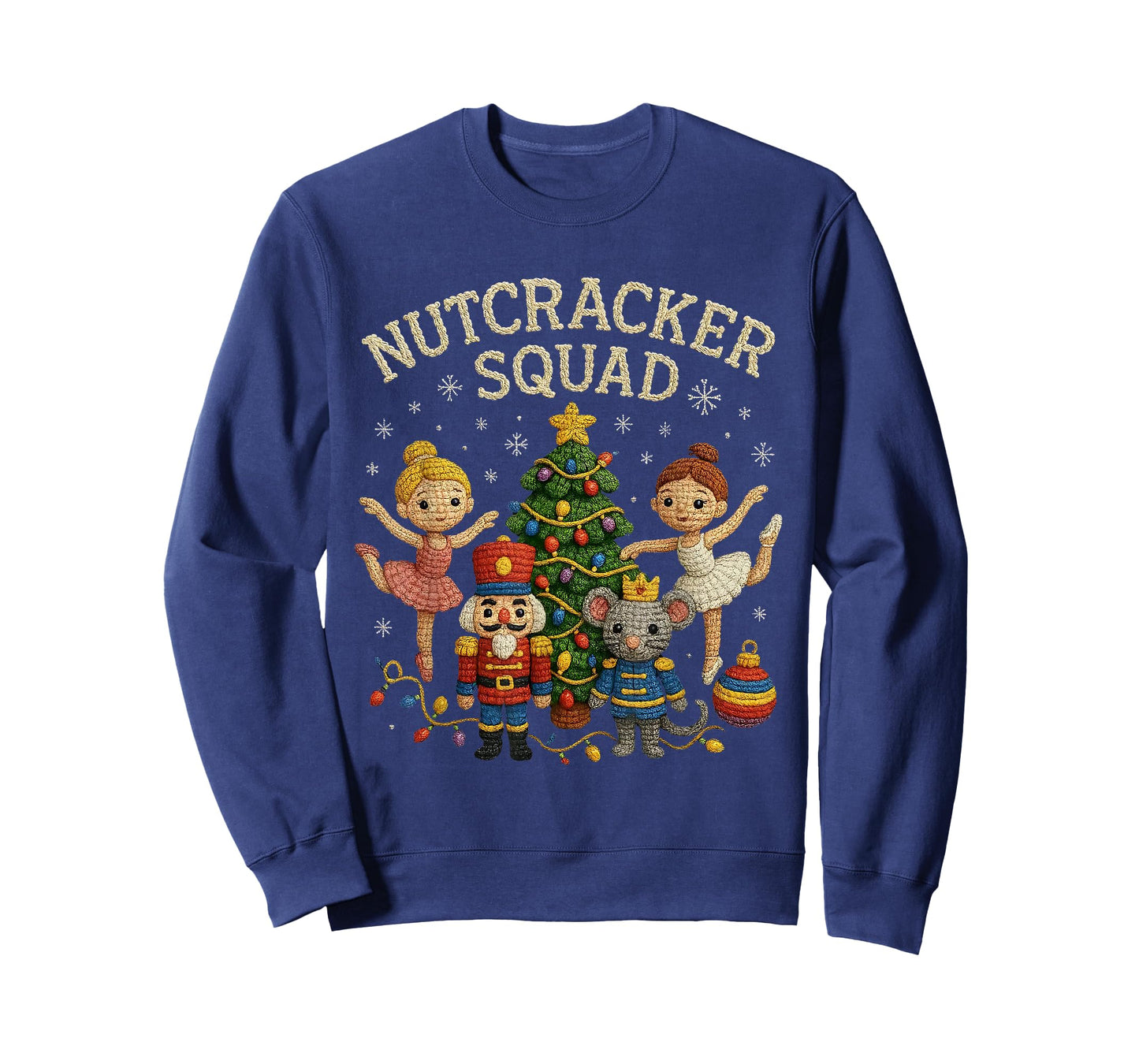 Nutcracker Squad Cute Ballet Christmas Knit Style T-Shirt