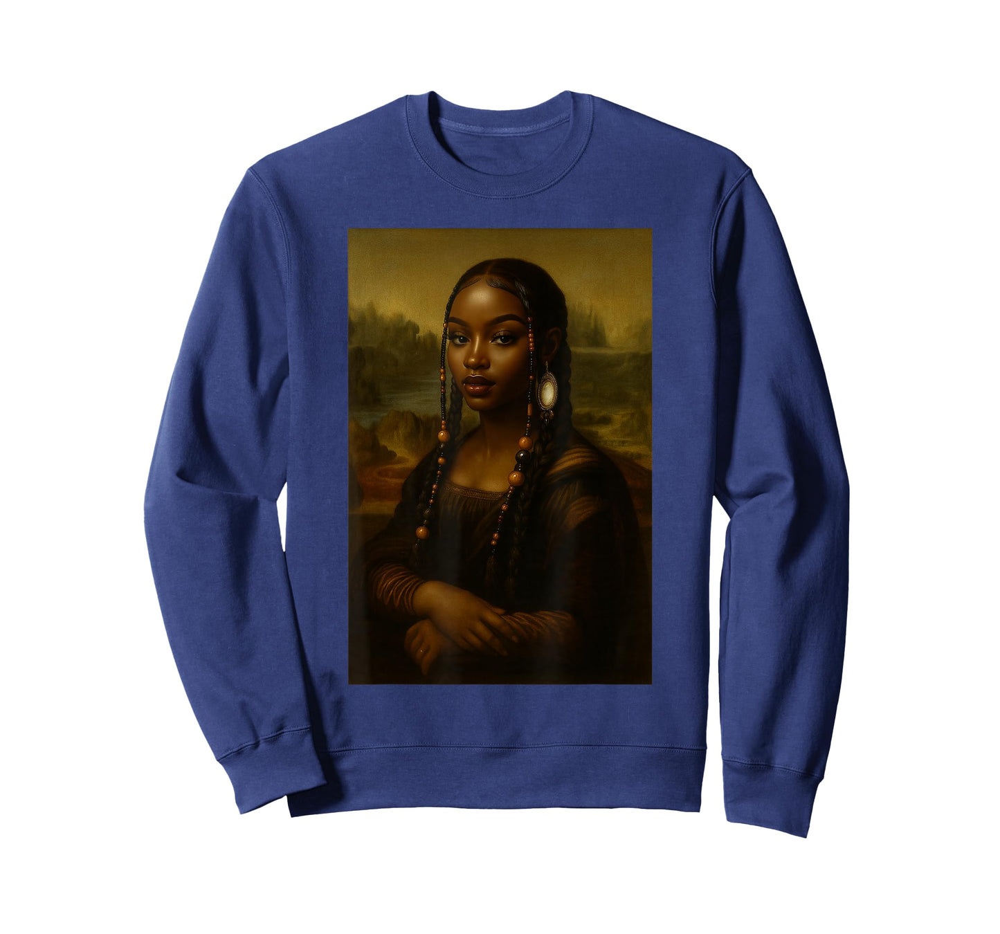 Black Mona Lisa Afro African American Melanin Black History T-Shirt