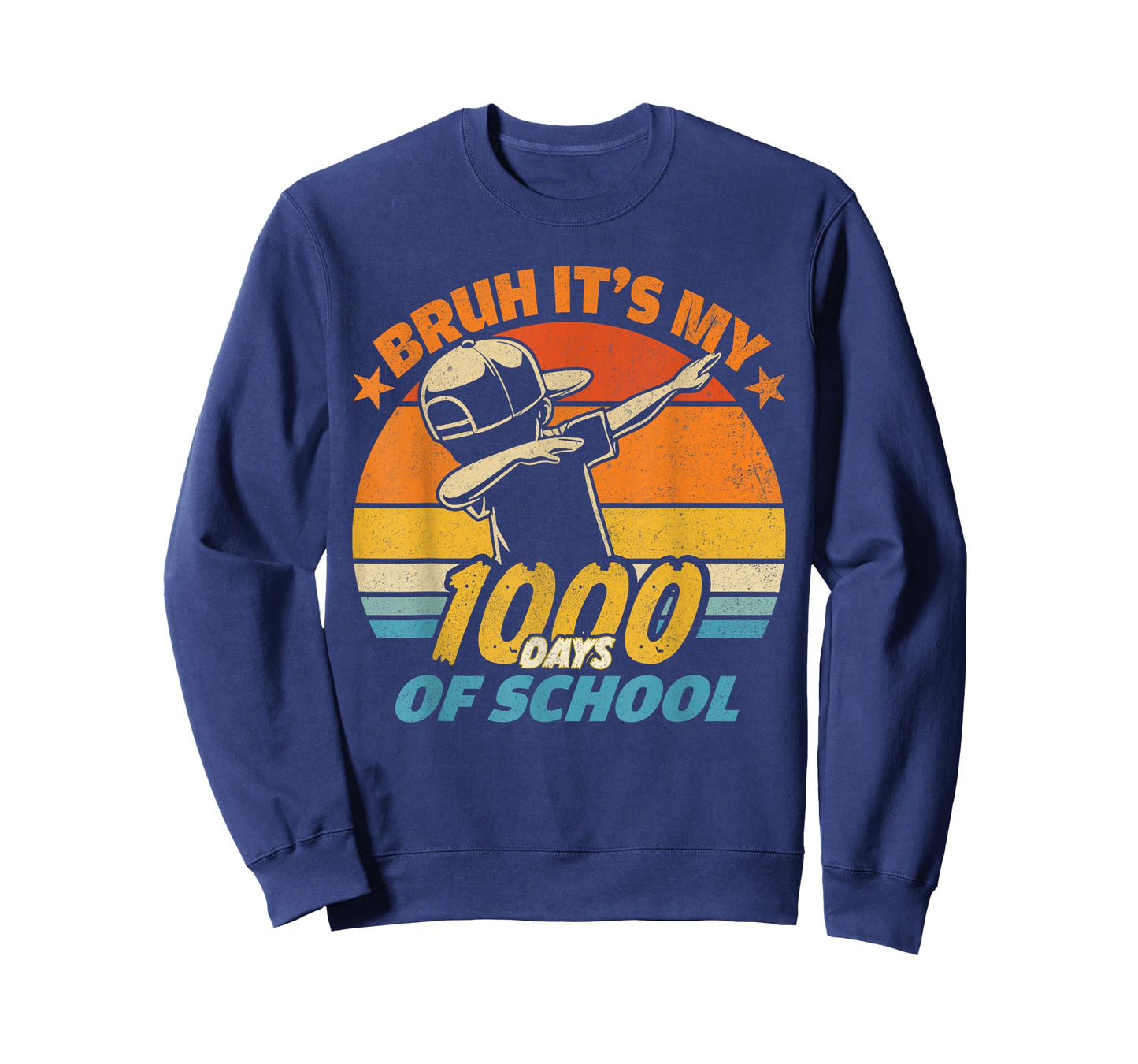Bruh It's My 1000 Day of School Happy 1000th Day Boy Dabbing T-Shirt