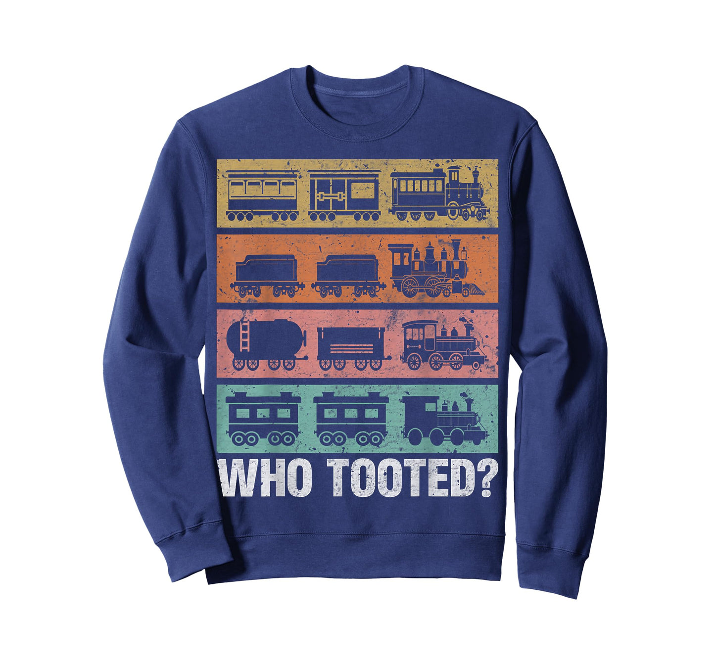 Who Tooted Funny Train Lovers Locomotive Railroad Collector T-Shirt