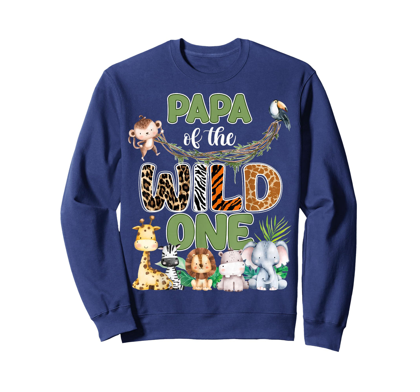 Papa of The Wild One 1St Birthday Family Safari Jungle T-Shirt