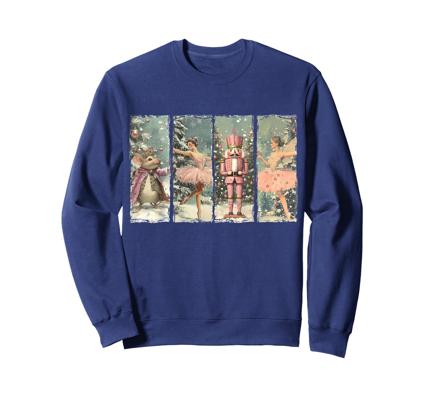 Vintage Retro Pink Nutcrackers Ballet Sugar Plum Fairy Xmas T-Shirt