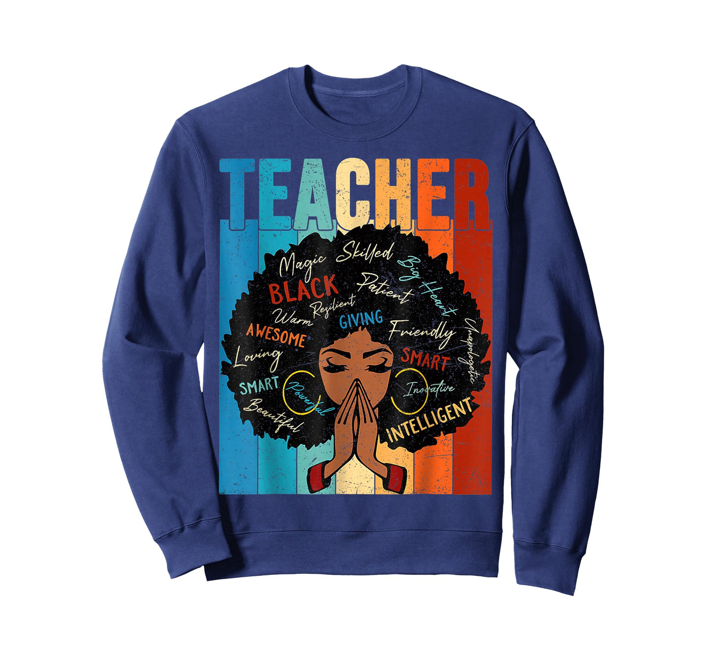 Vintage Afro Black History Month African American Teacher T-Shirt