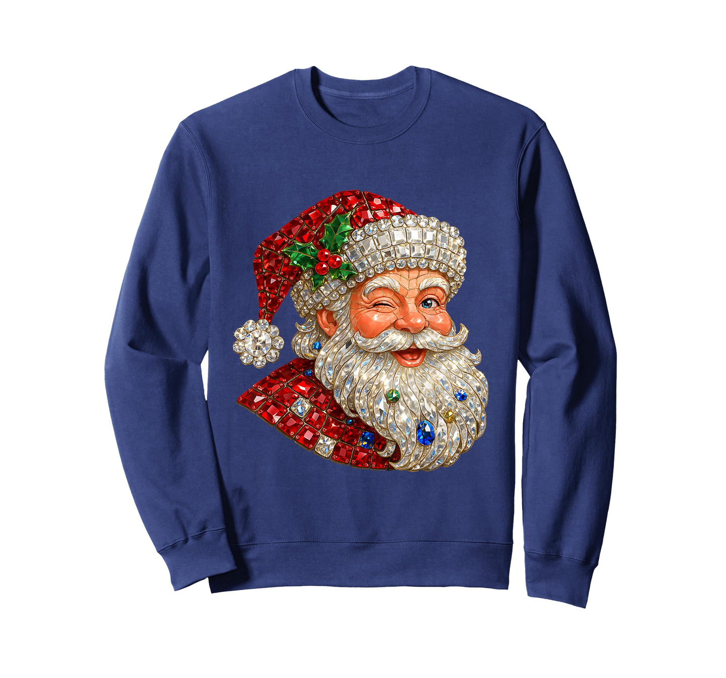 Pink Sparkle Santa Christmas Aesthetic Design T-Shirt