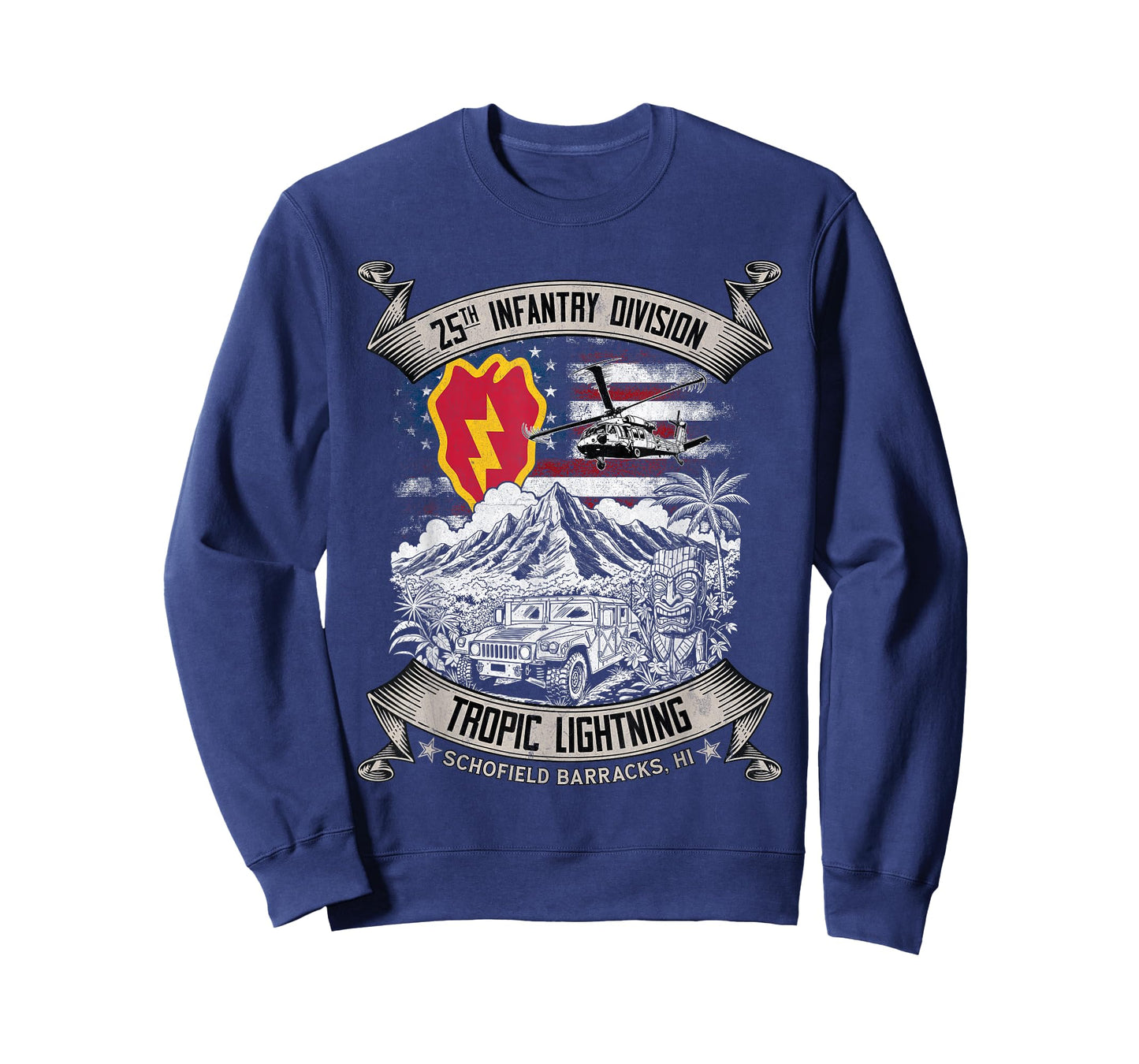 25th Infantry Division Tropic Lightning Hawaii Veteran Gifts T-Shirt