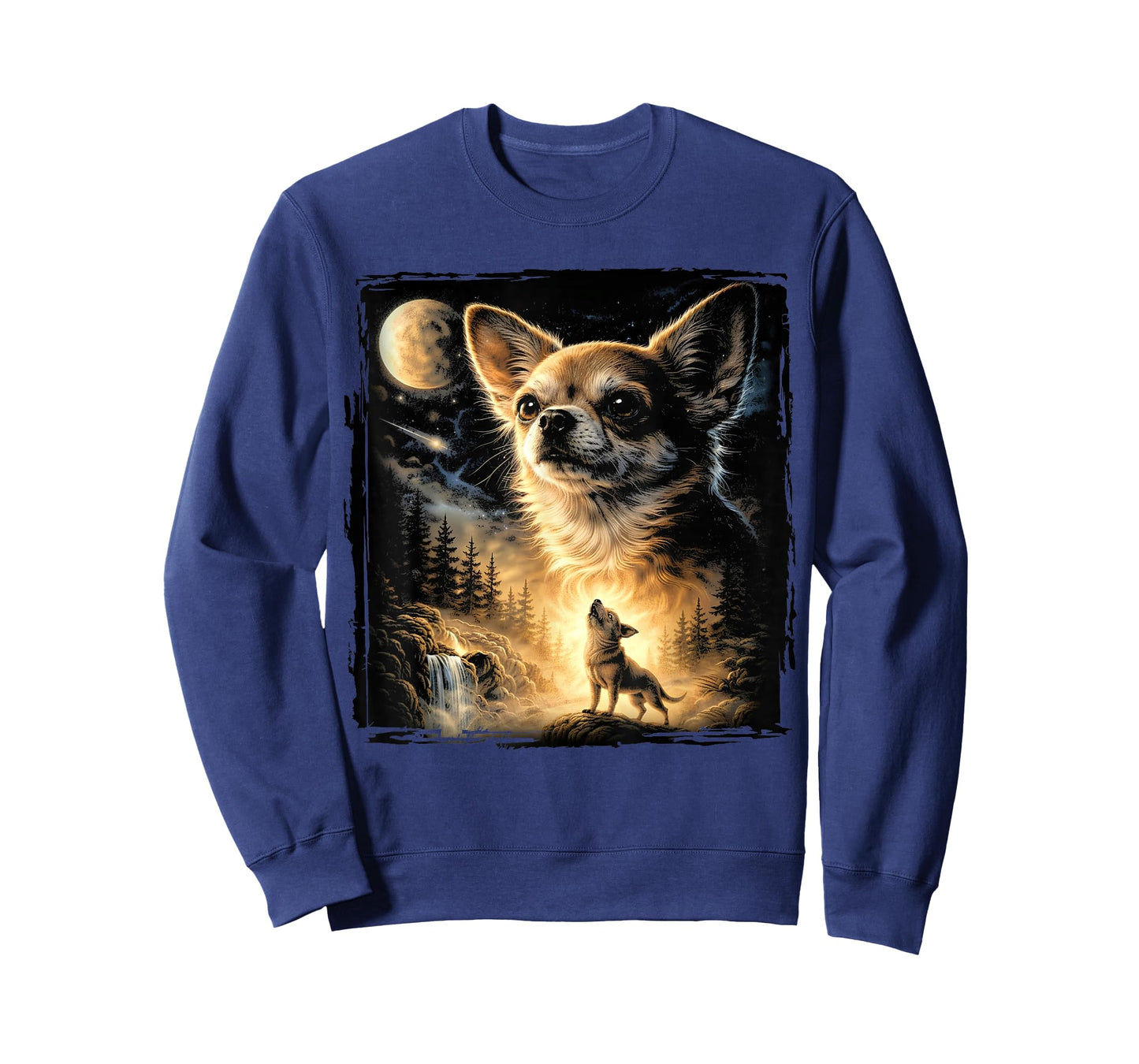 Vintage 90s Chihuahua Howling At The Moon Chihuahua Dog Mom T-Shirt