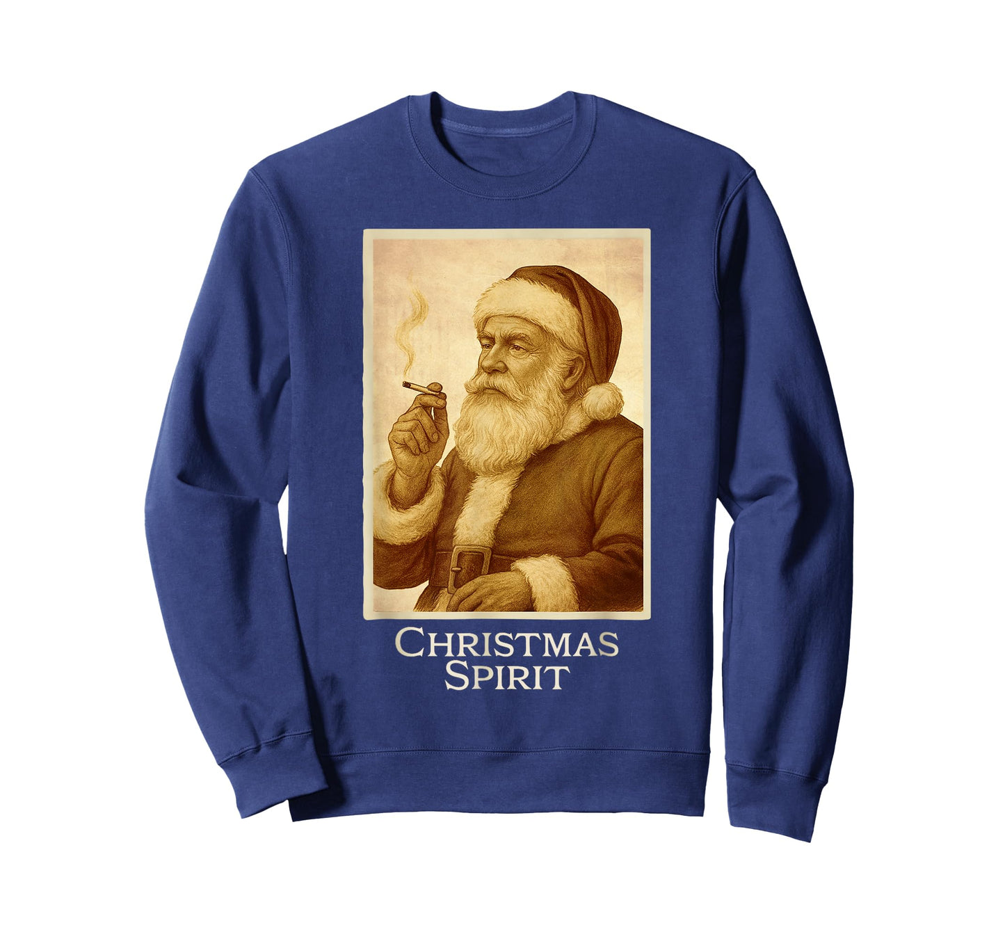 Vintage Funny Smoking Santa Claus Christmas Spirit Christmas T-Shirt