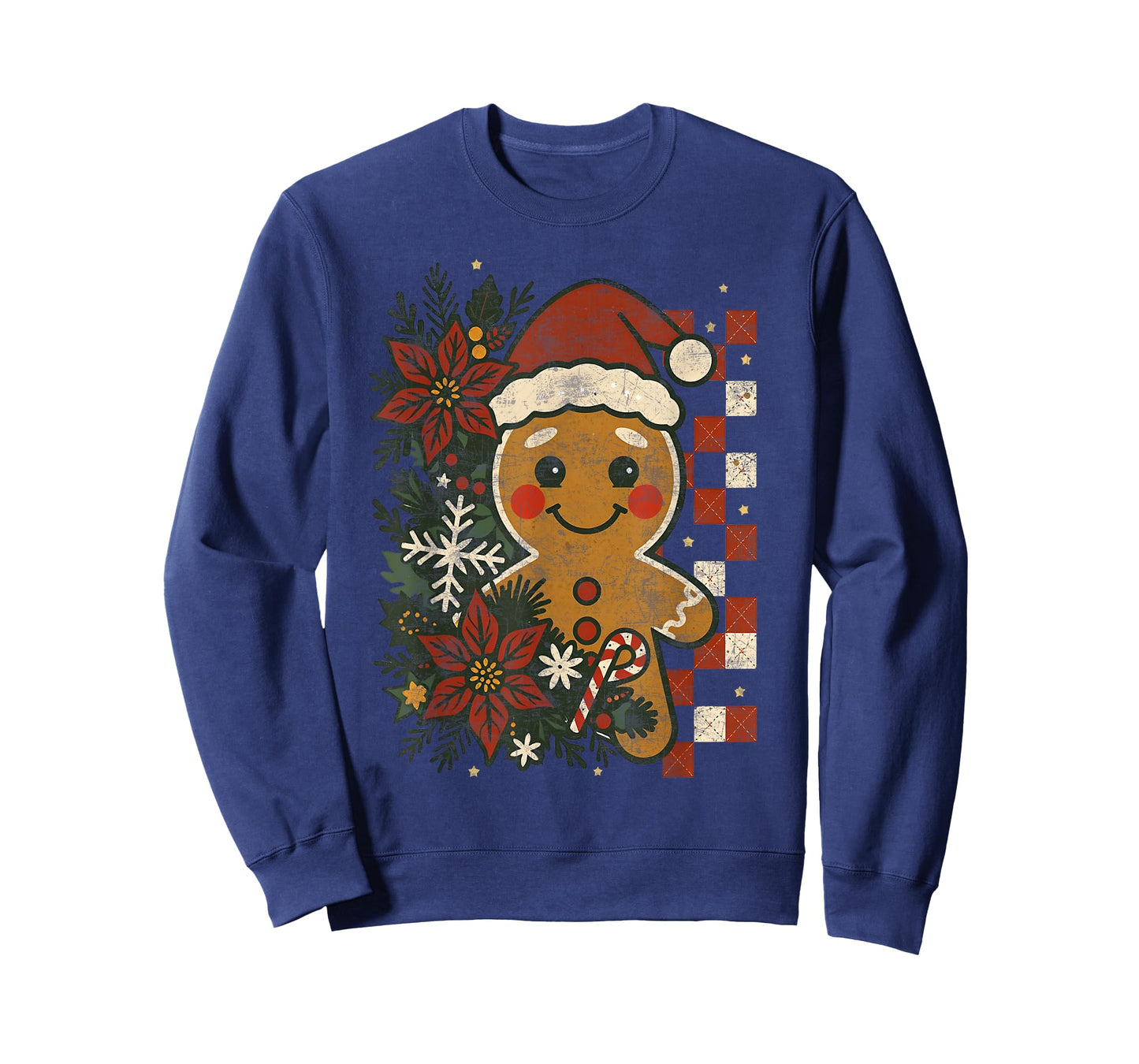 Cute Retro Gingerbread Christmas Pajamas Cookies Candy Cane T-Shirt